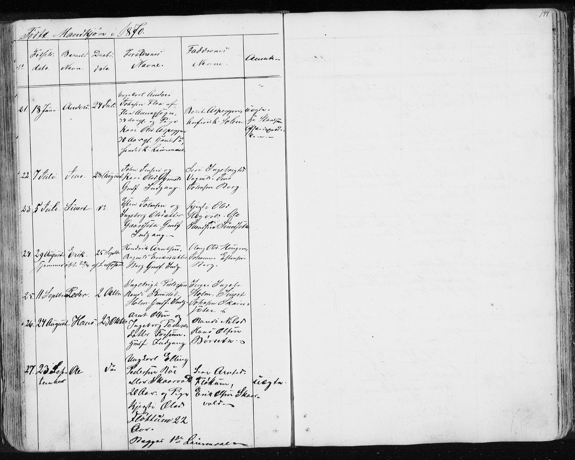 Ministerialprotokoller, klokkerbøker og fødselsregistre - Sør-Trøndelag, SAT/A-1456/689/L1043: Klokkerbok nr. 689C02, 1816-1892, s. 144
