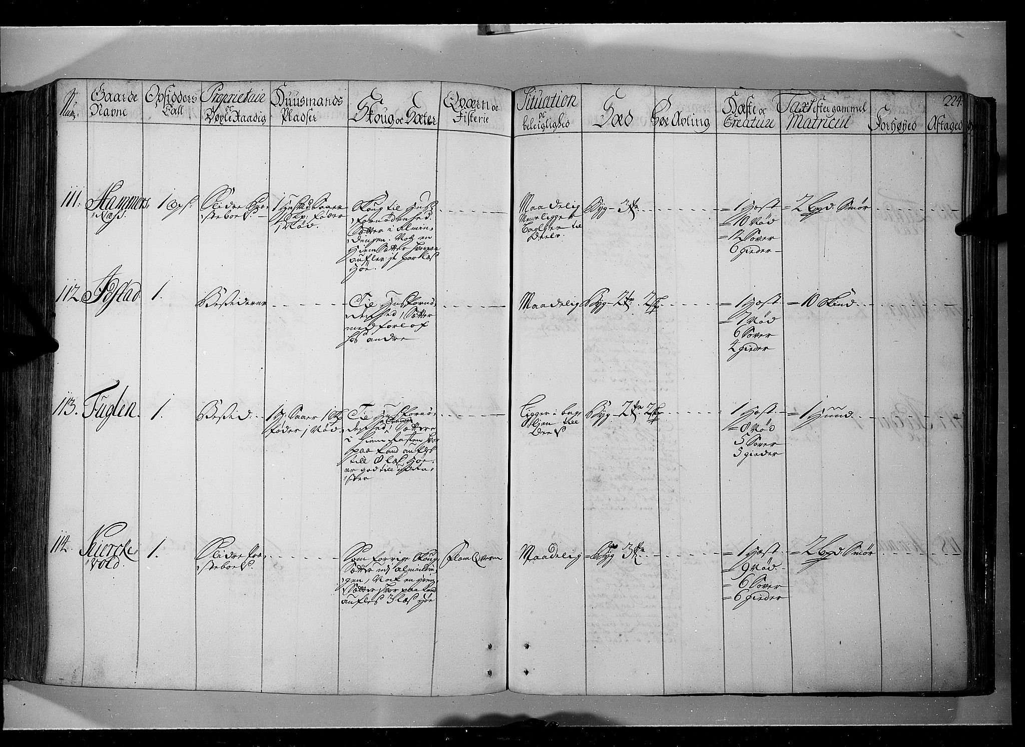 Rentekammeret inntil 1814, Realistisk ordnet avdeling, AV/RA-EA-4070/N/Nb/Nbf/L0104: Hadeland, Toten og Valdres eksaminasjonsprotokoll, 1723, s. 223b-224a