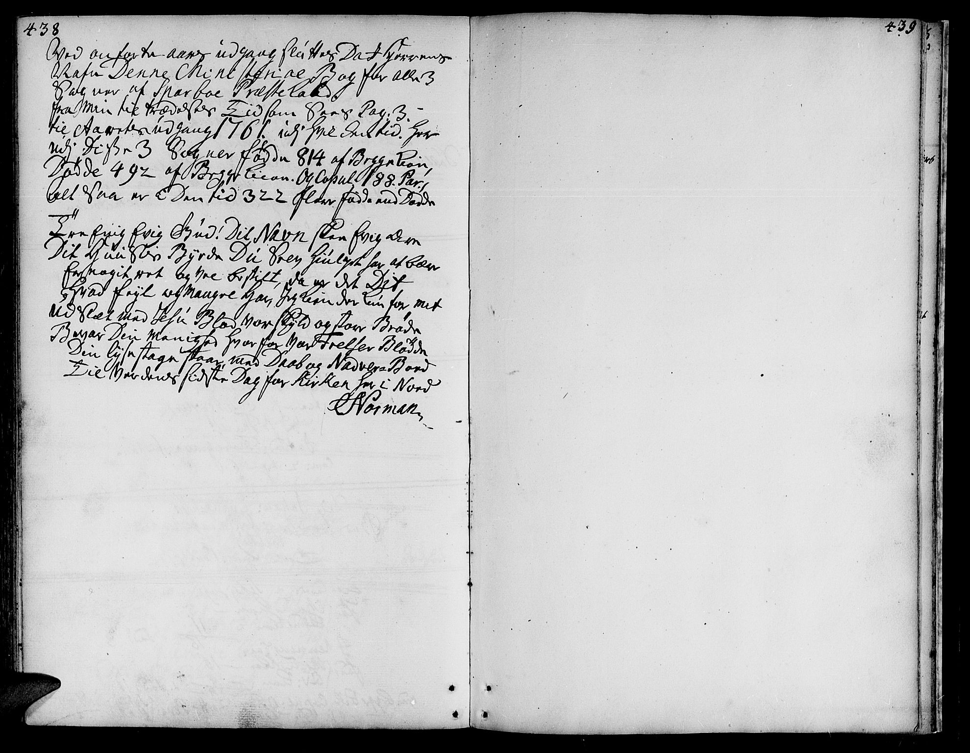 Ministerialprotokoller, klokkerbøker og fødselsregistre - Nord-Trøndelag, AV/SAT-A-1458/735/L0330: Ministerialbok nr. 735A01, 1740-1766, s. 438-439
