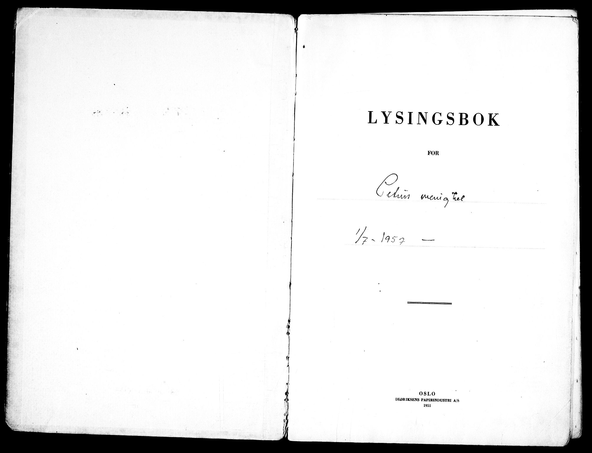 Petrus prestekontor Kirkebøker, SAO/A-10872/H/Ha/L0006: Lysningsprotokoll nr. 6, 1957-1966