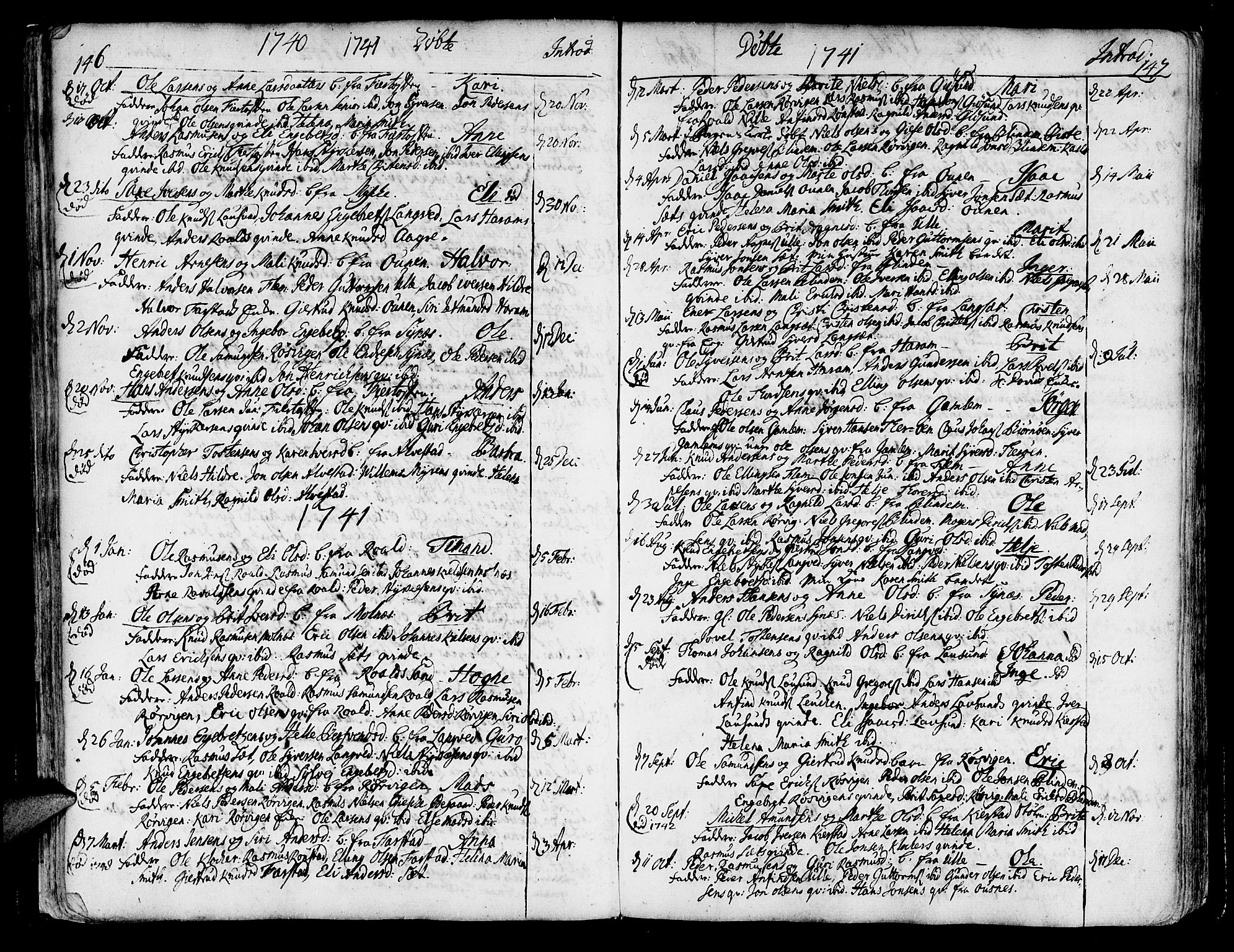 Ministerialprotokoller, klokkerbøker og fødselsregistre - Møre og Romsdal, AV/SAT-A-1454/536/L0493: Ministerialbok nr. 536A02, 1739-1802, s. 146-147