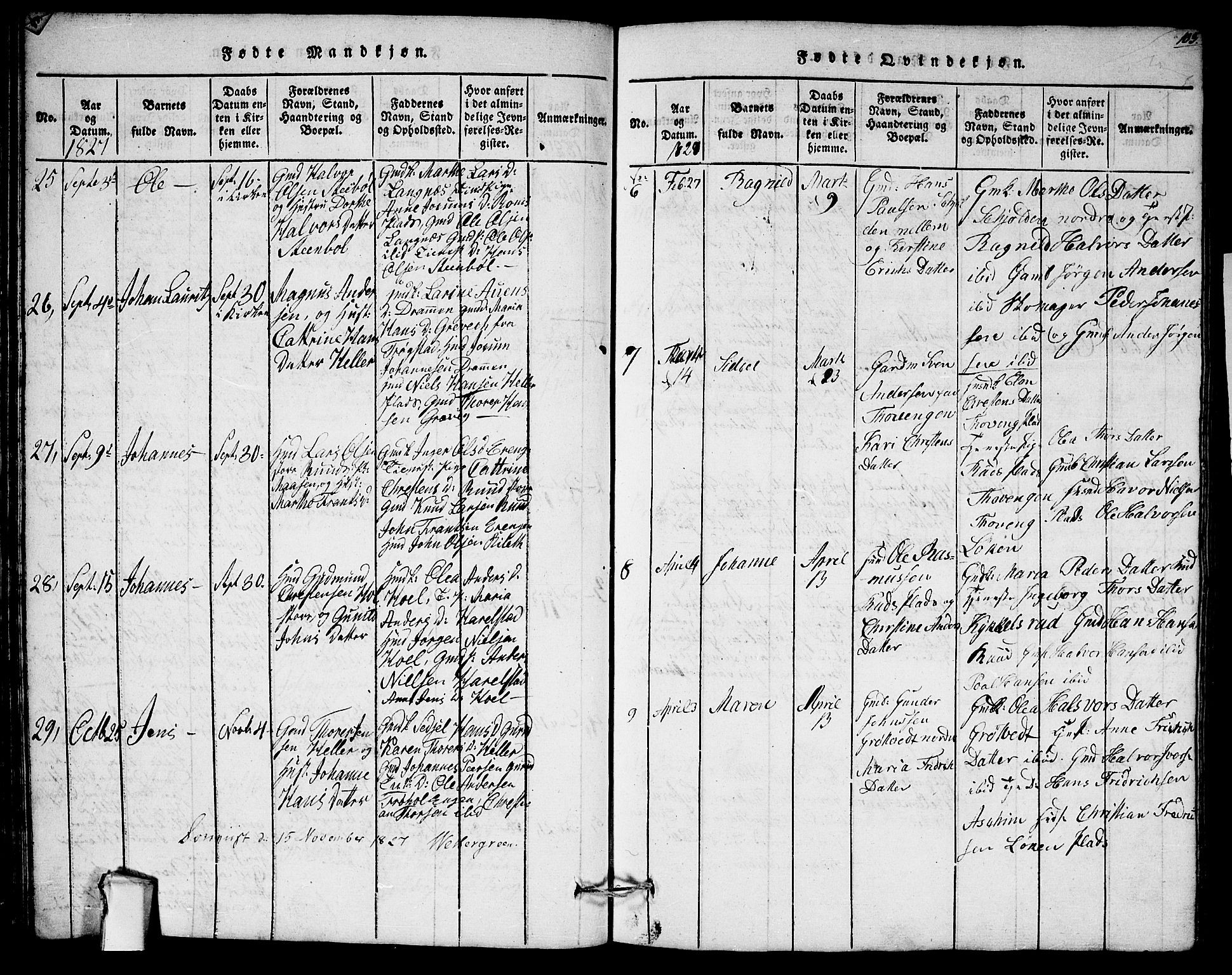 Askim prestekontor Kirkebøker, AV/SAO-A-10900/G/Ga/L0001: Klokkerbok nr. 1, 1817-1846, s. 104-105