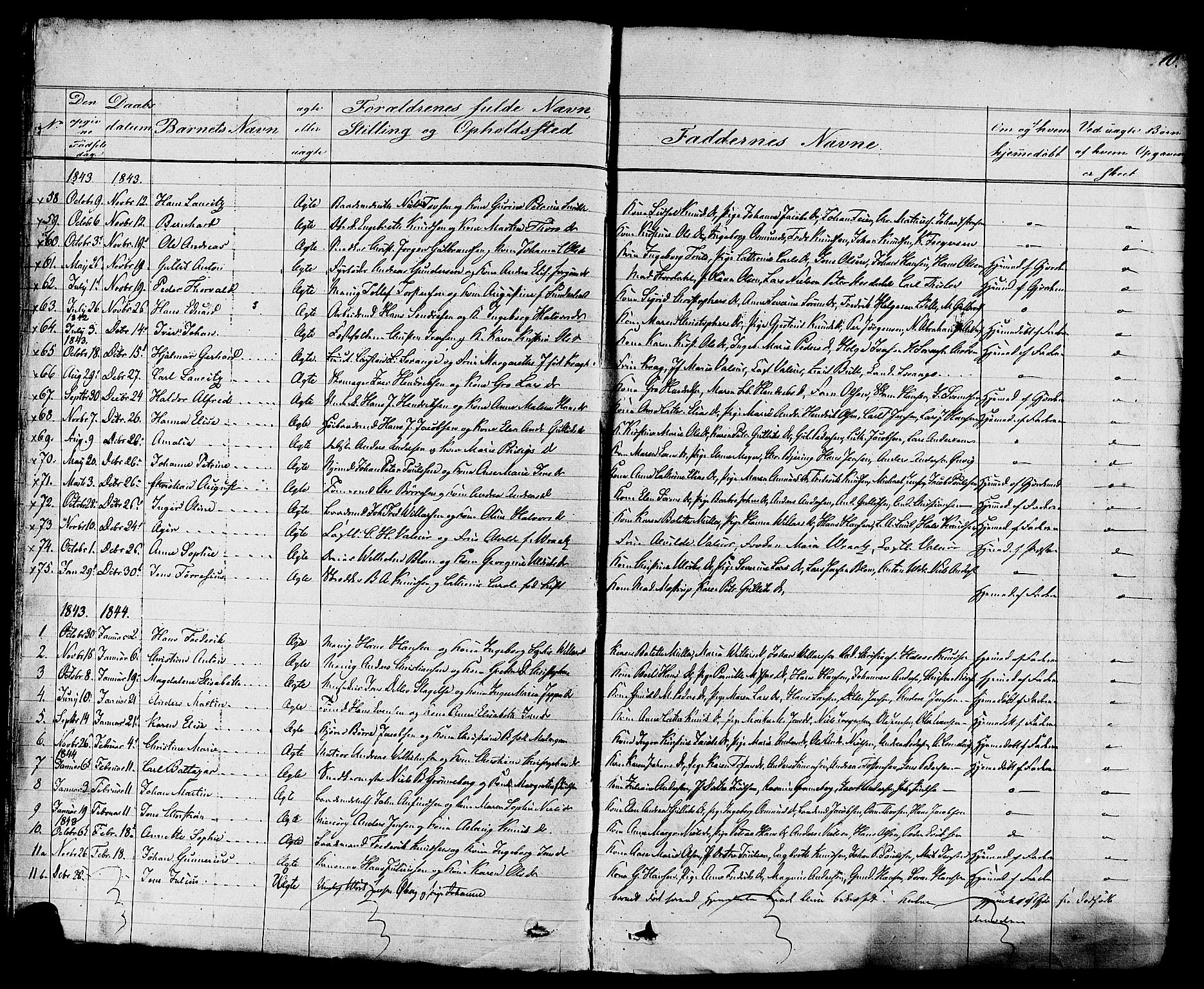 Stavern kirkebøker, AV/SAKO-A-318/F/Fa/L0007: Ministerialbok nr. 7, 1840-1877, s. 10