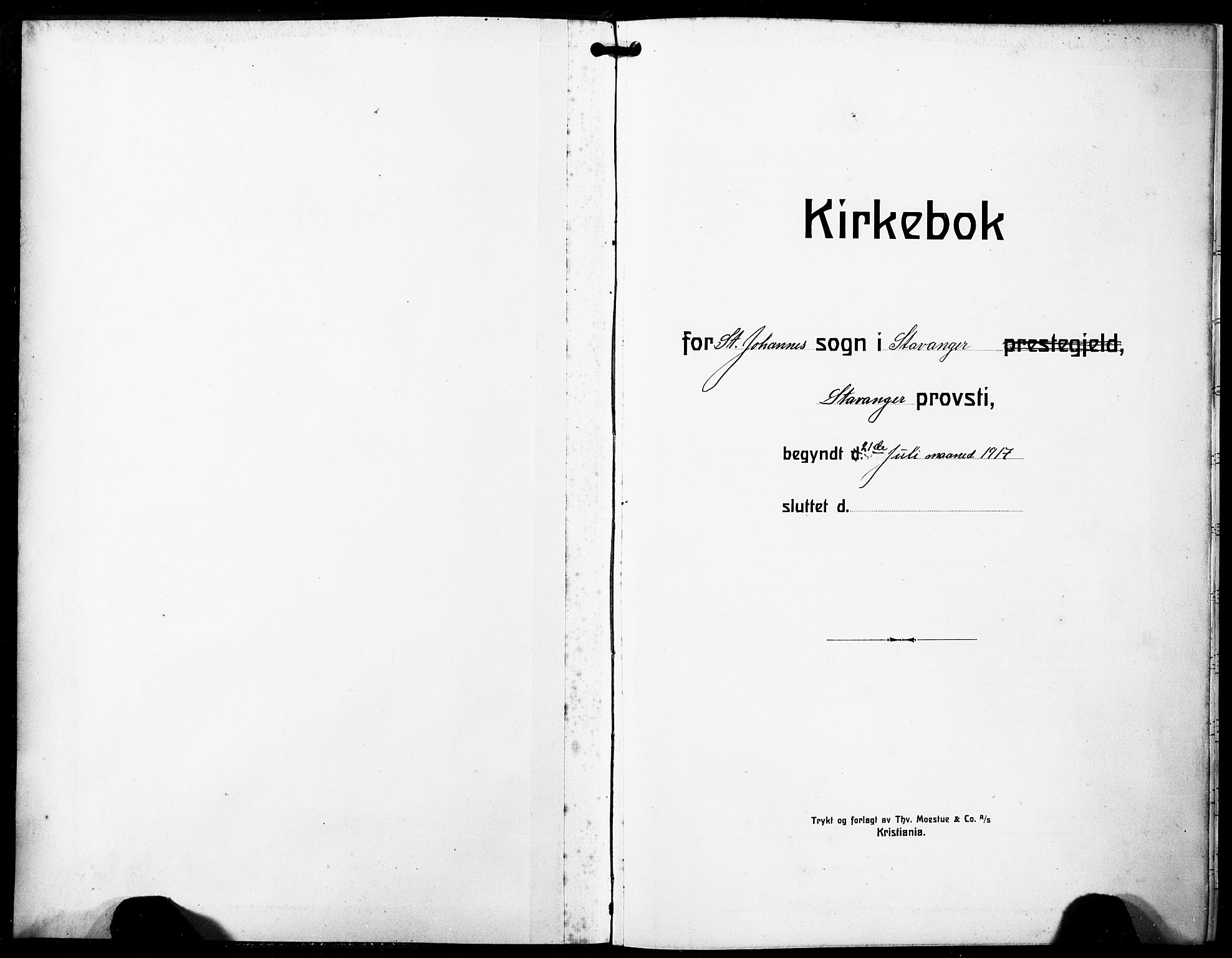 St. Johannes sokneprestkontor, AV/SAST-A-101814/001/30/30BB/L0007: Klokkerbok nr. B 7, 1917-1932
