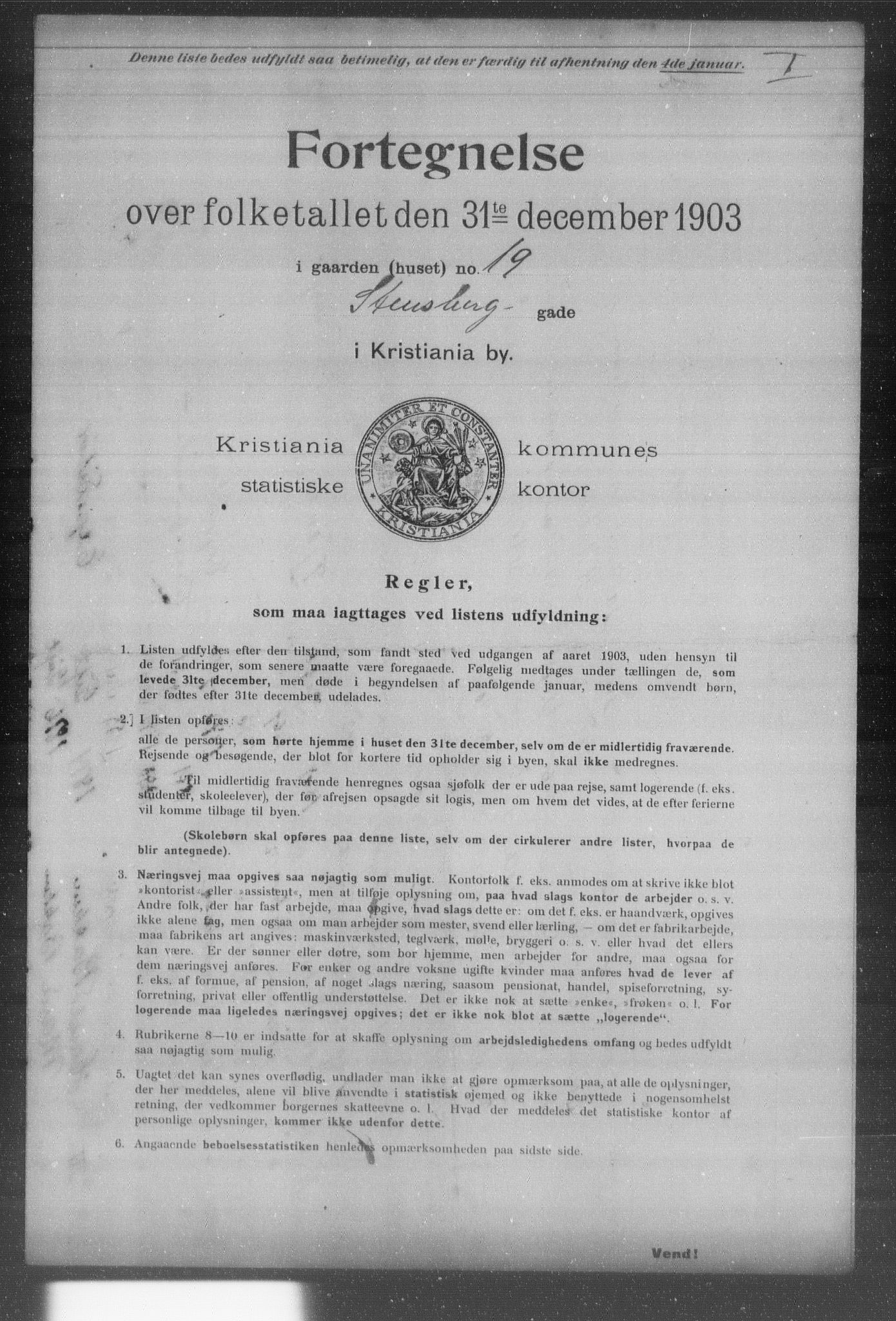 OBA, Kommunal folketelling 31.12.1903 for Kristiania kjøpstad, 1903, s. 19630