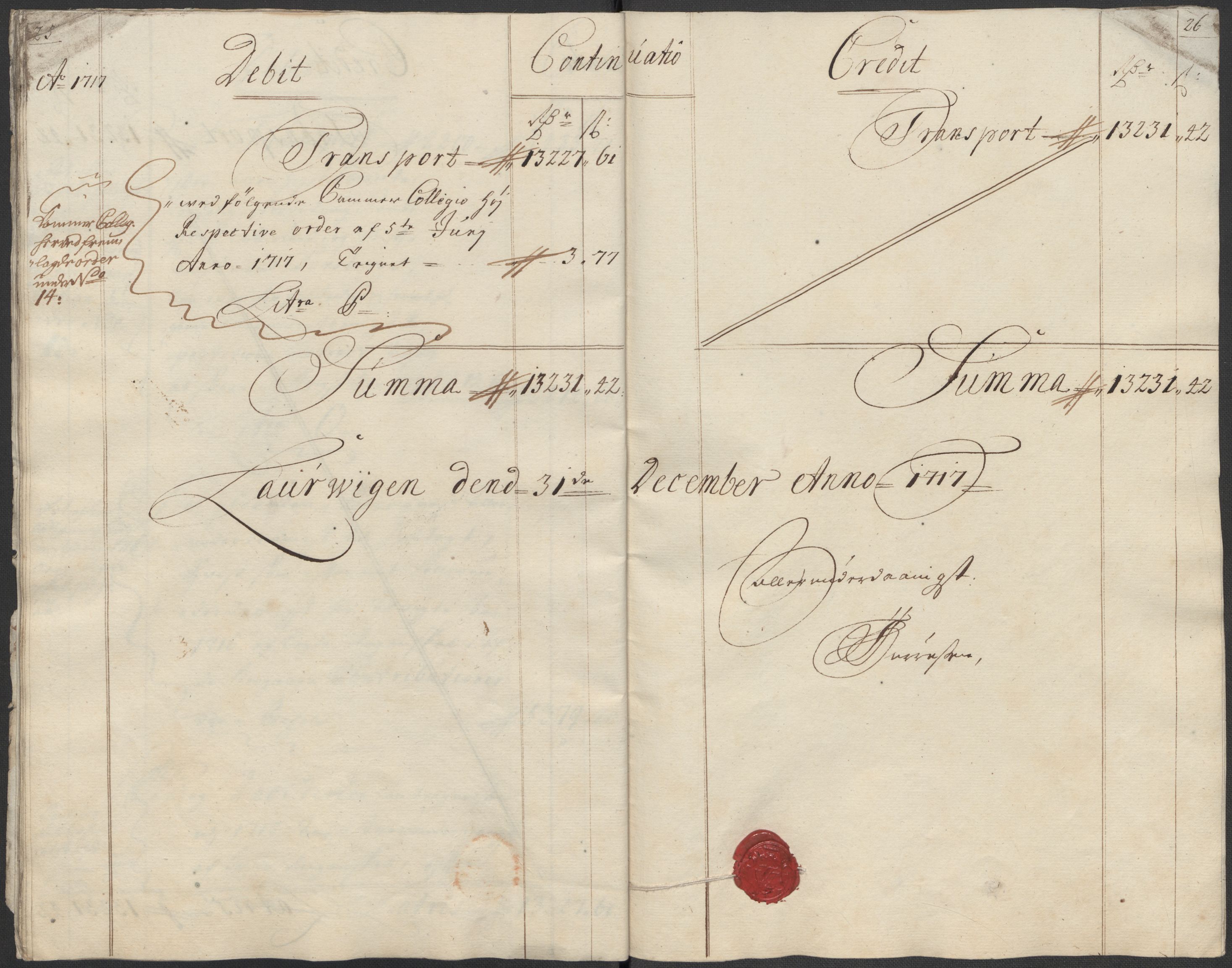 Rentekammeret inntil 1814, Reviderte regnskaper, Fogderegnskap, RA/EA-4092/R33/L1987: Fogderegnskap Larvik grevskap, 1716-1717, s. 352