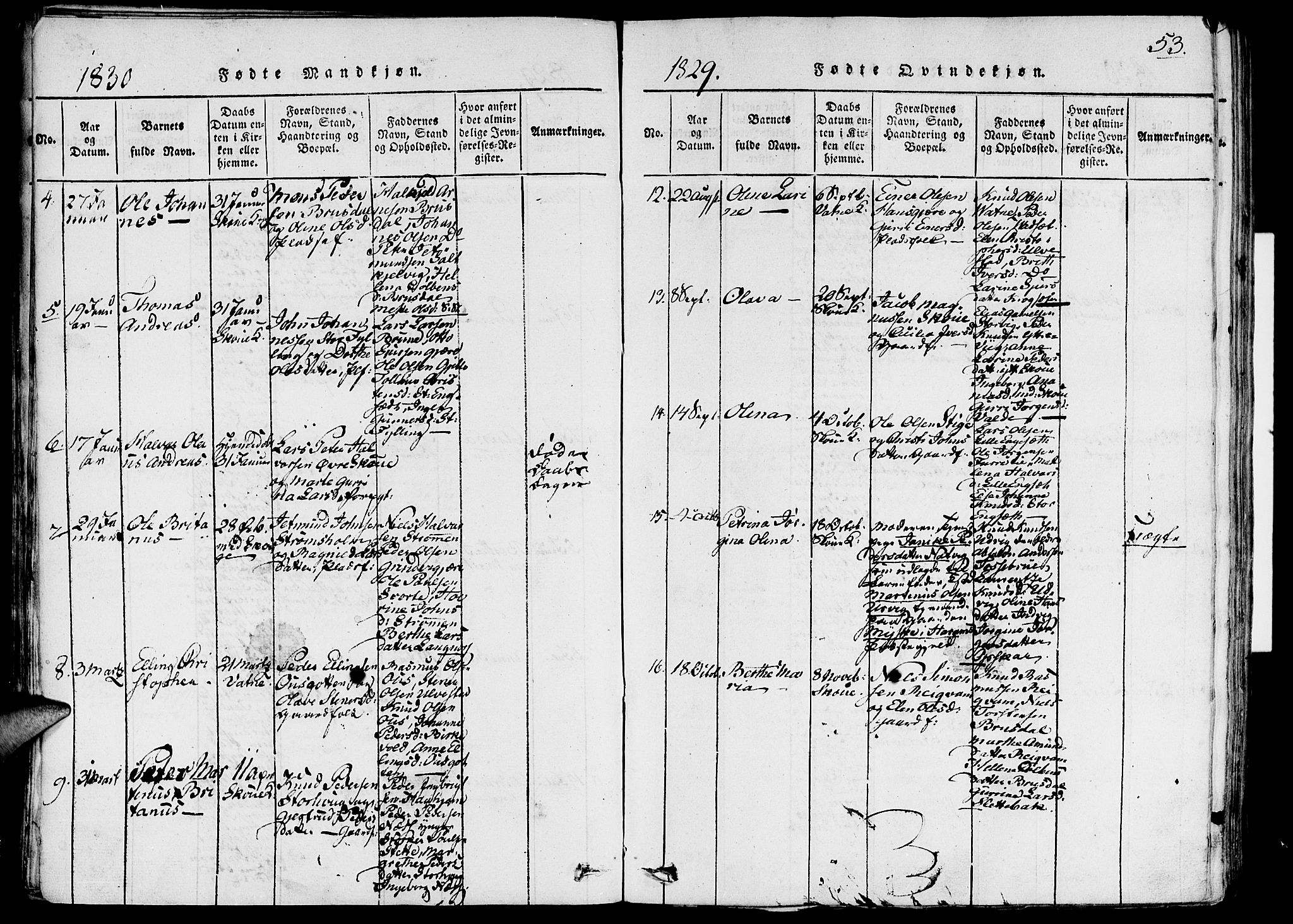 Ministerialprotokoller, klokkerbøker og fødselsregistre - Møre og Romsdal, SAT/A-1454/524/L0351: Ministerialbok nr. 524A03, 1816-1838, s. 53