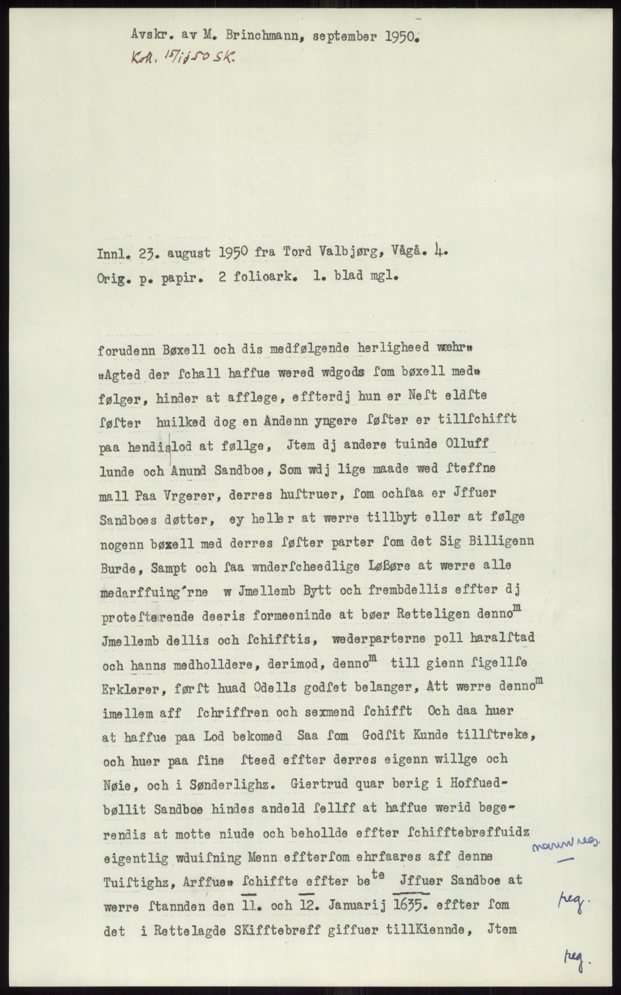 Samlinger til kildeutgivelse, Diplomavskriftsamlingen, AV/RA-EA-4053/H/Ha, s. 466