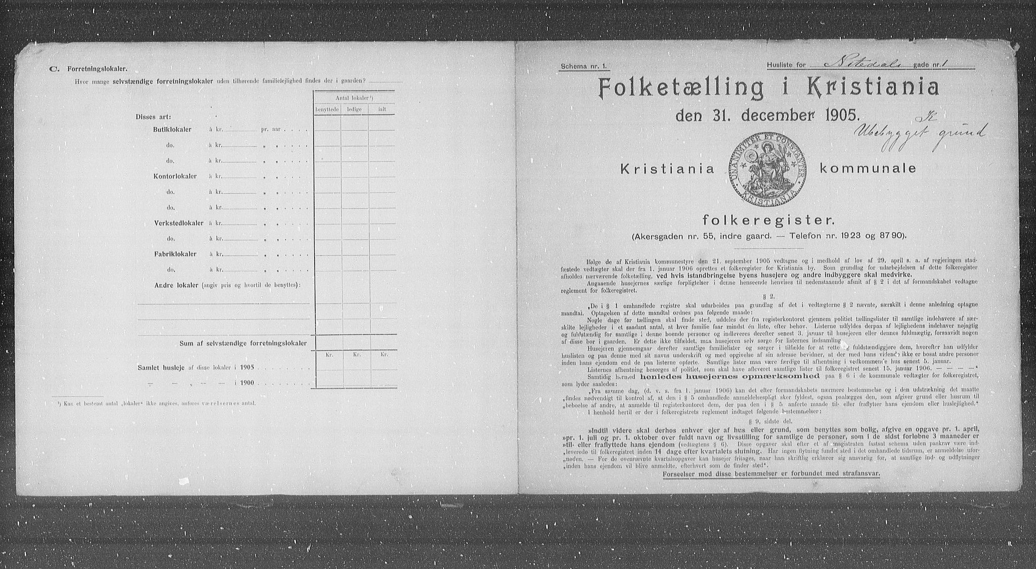 OBA, Kommunal folketelling 31.12.1905 for Kristiania kjøpstad, 1905, s. 37446