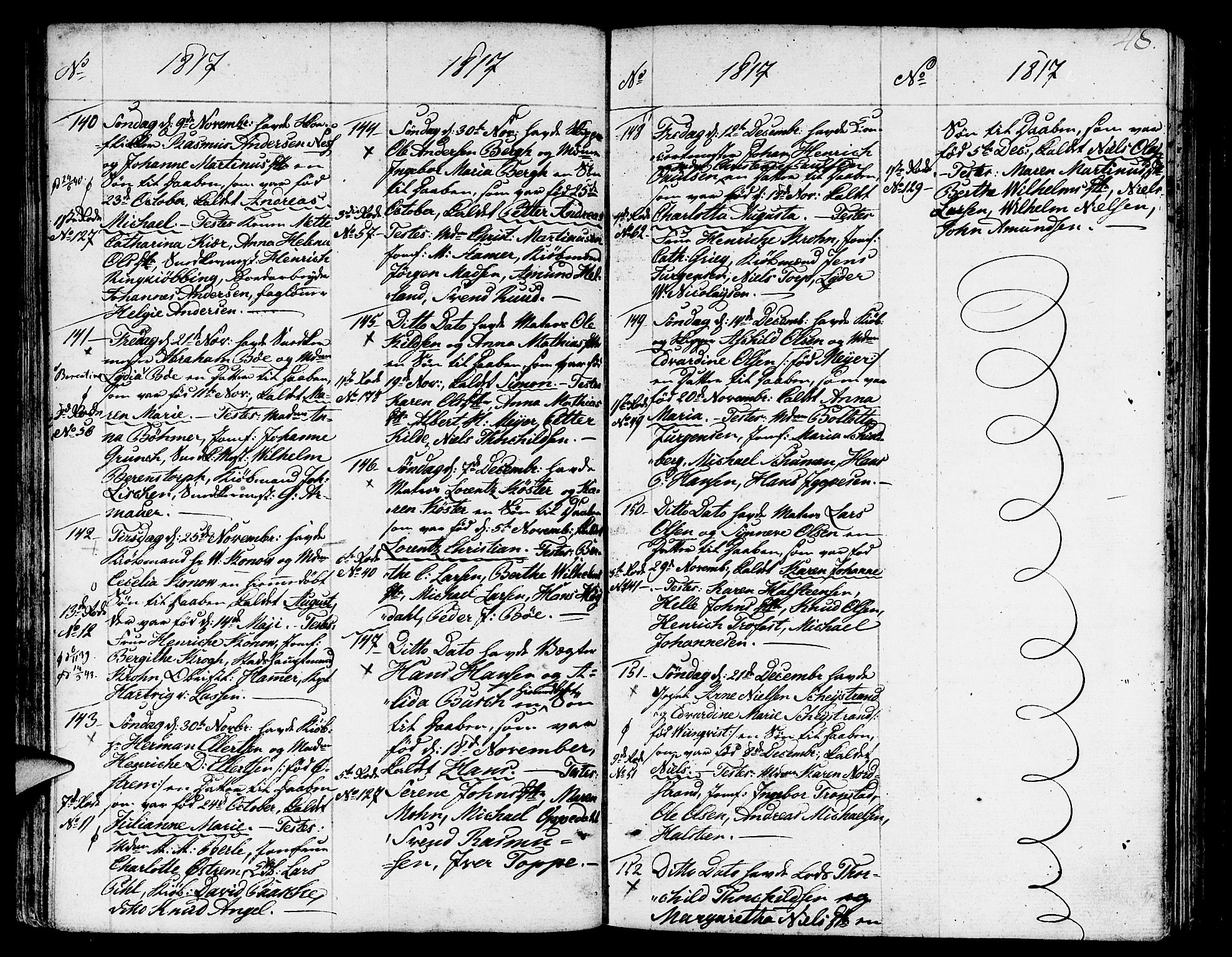 Nykirken Sokneprestembete, AV/SAB-A-77101/H/Haa/L0006: Ministerialbok nr. A 6, 1808-1820, s. 48