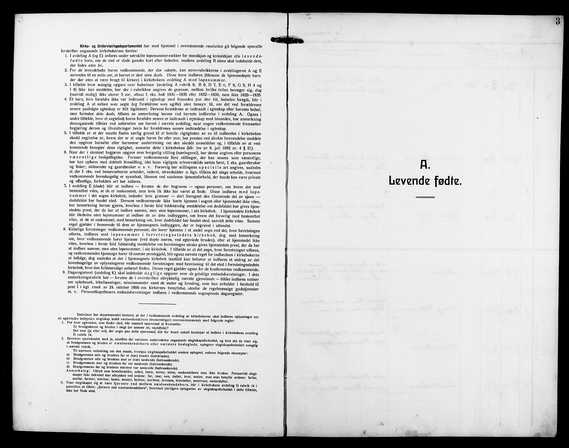 Skjeberg prestekontor Kirkebøker, SAO/A-10923/G/Gd/L0001: Klokkerbok nr. IV 1, 1907-1917, s. 3