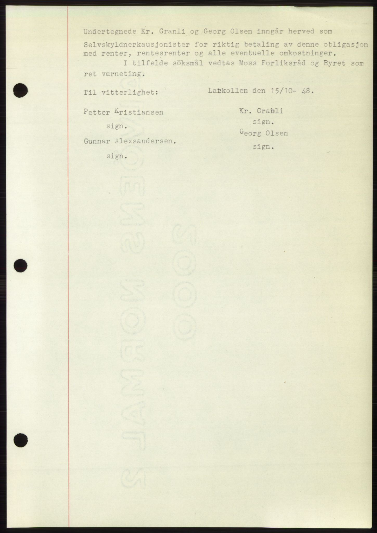 Moss sorenskriveri, AV/SAO-A-10168: Pantebok nr. B20, 1948-1948, Dagboknr: 2676/1948