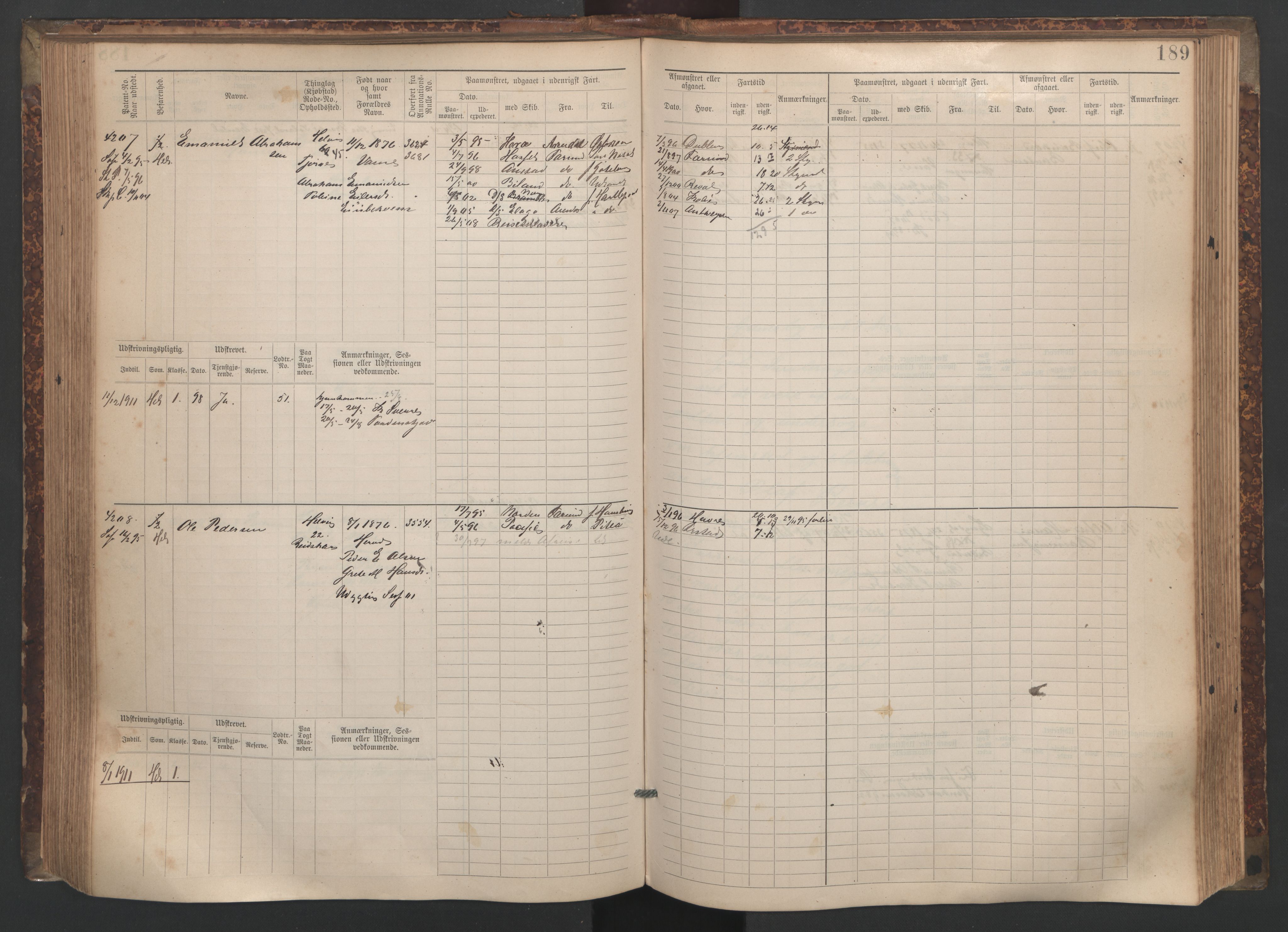 Farsund mønstringskrets, AV/SAK-2031-0017/F/Fb/L0020: Hovedrulle nr 3833-4506, Z-12, 1890-1930, s. 202