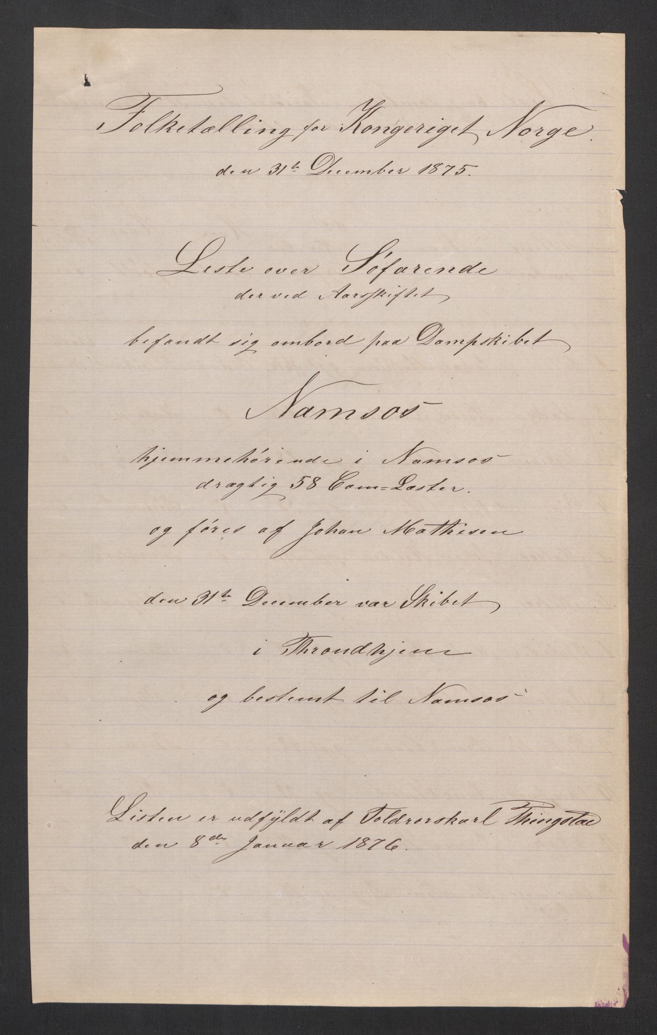 RA, Folketelling 1875, skipslister: Skip i innenrikske havner, hjemmehørende i byer og ladesteder, 1875, s. 1230