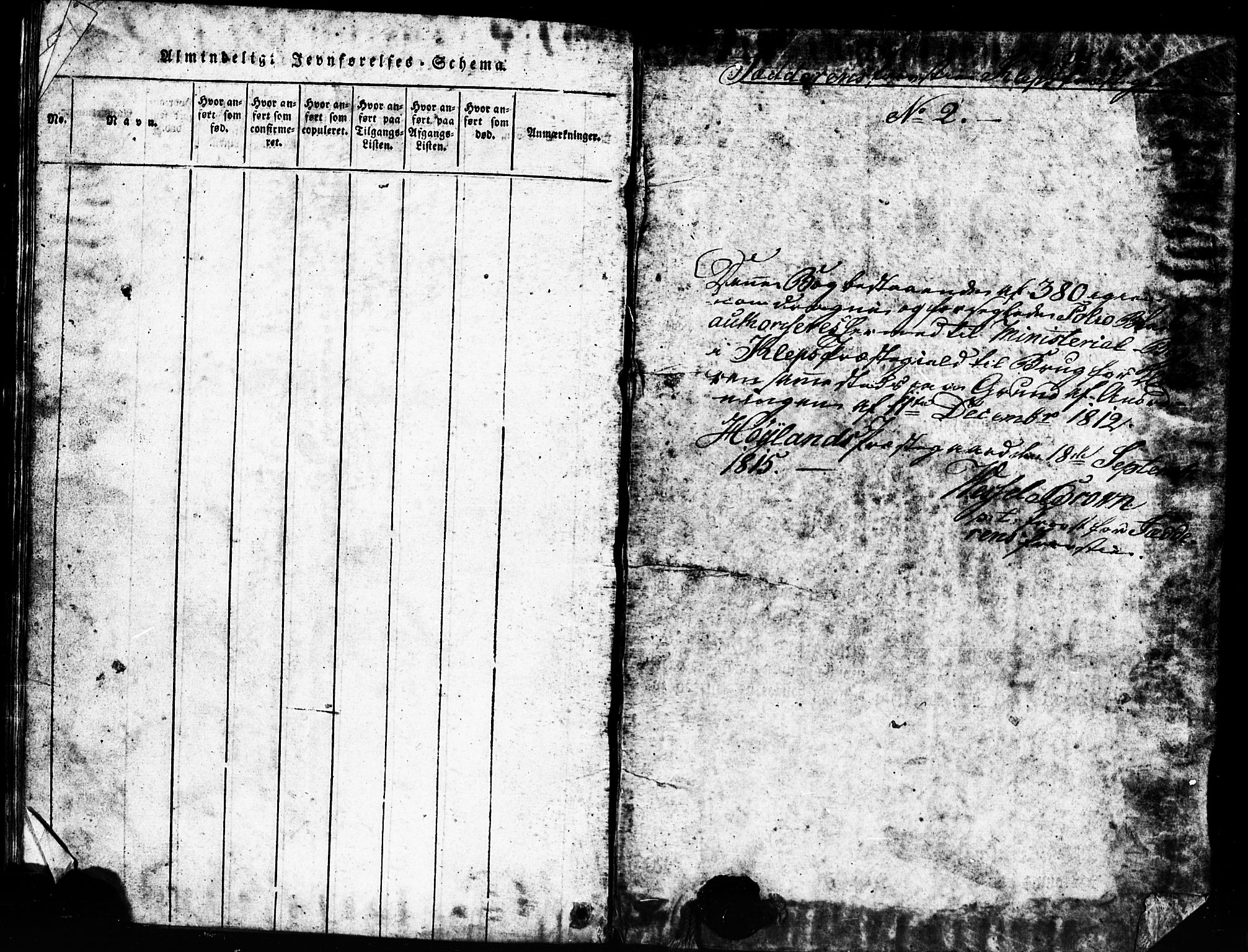 Klepp sokneprestkontor, AV/SAST-A-101803/001/3/30BB/L0001: Klokkerbok nr.  B 1, 1816-1859