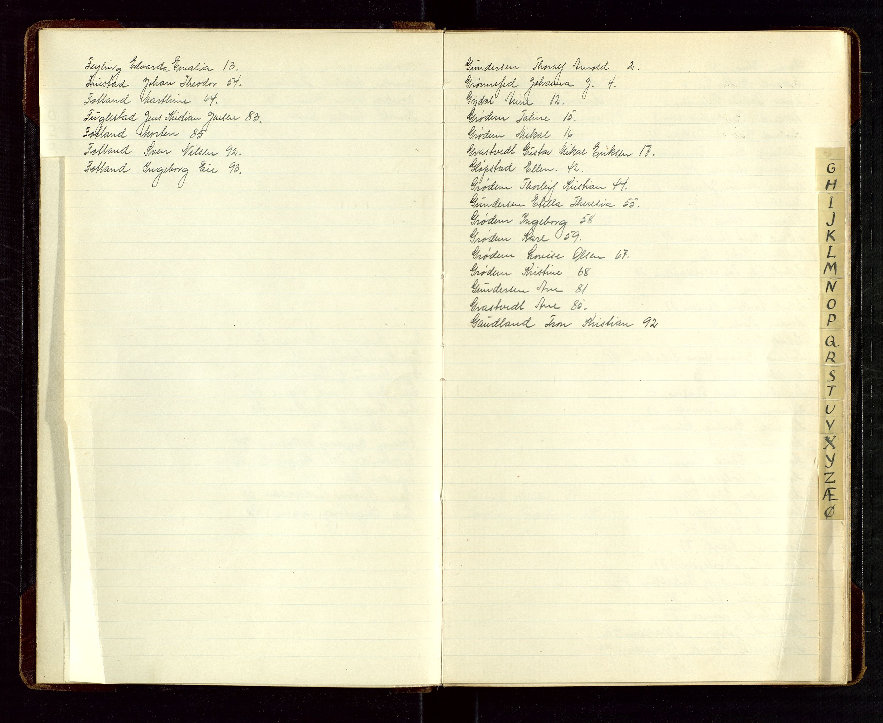 Eigersund lensmannskontor, SAST/A-100171/Gga/L0011: "Protokoll over anmeldte dødsfall" m/alfabetisk navneregister, 1928-1931