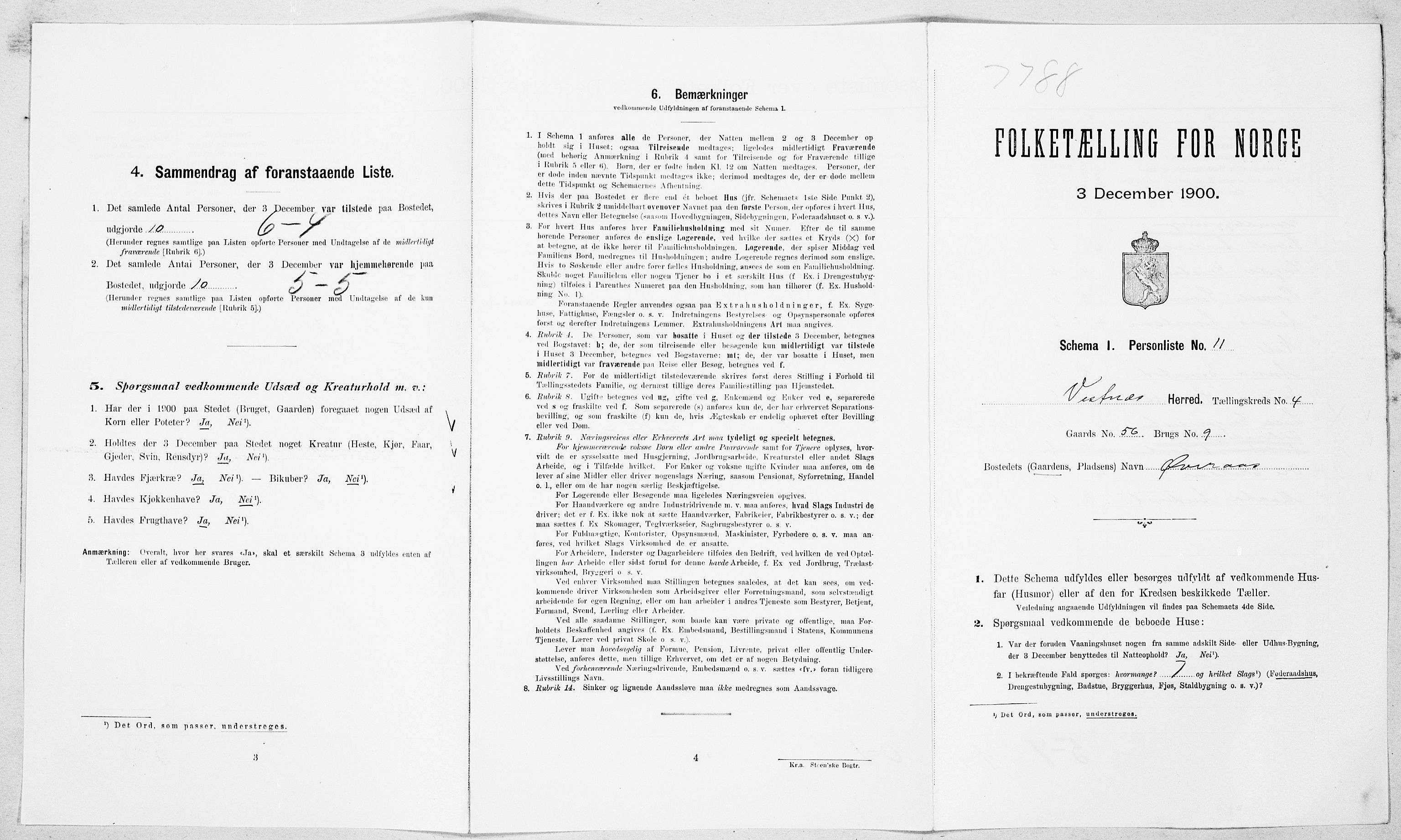 SAT, Folketelling 1900 for 1535 Vestnes herred, 1900, s. 471