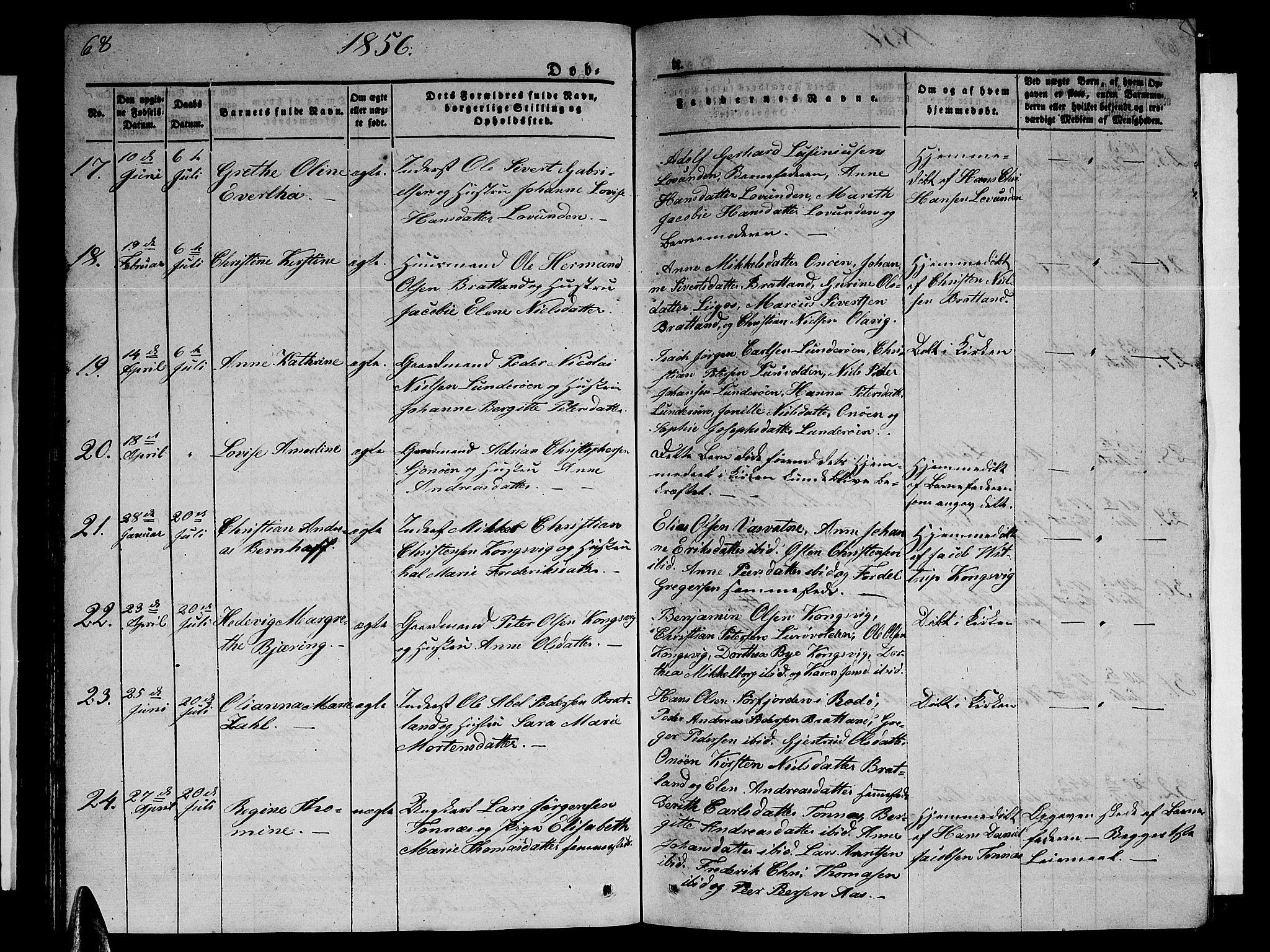 Ministerialprotokoller, klokkerbøker og fødselsregistre - Nordland, SAT/A-1459/839/L0572: Klokkerbok nr. 839C02, 1841-1873, s. 68