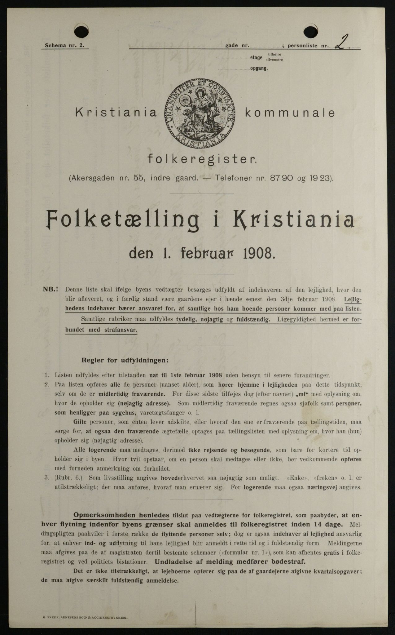 OBA, Kommunal folketelling 1.2.1908 for Kristiania kjøpstad, 1908, s. 51547