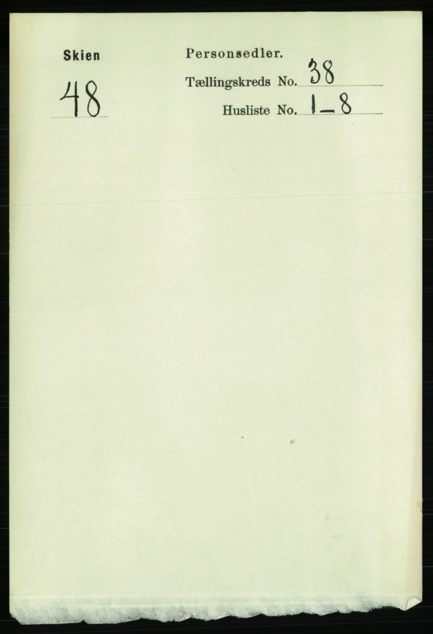 RA, Folketelling 1891 for 0806 Skien kjøpstad, 1891, s. 8110