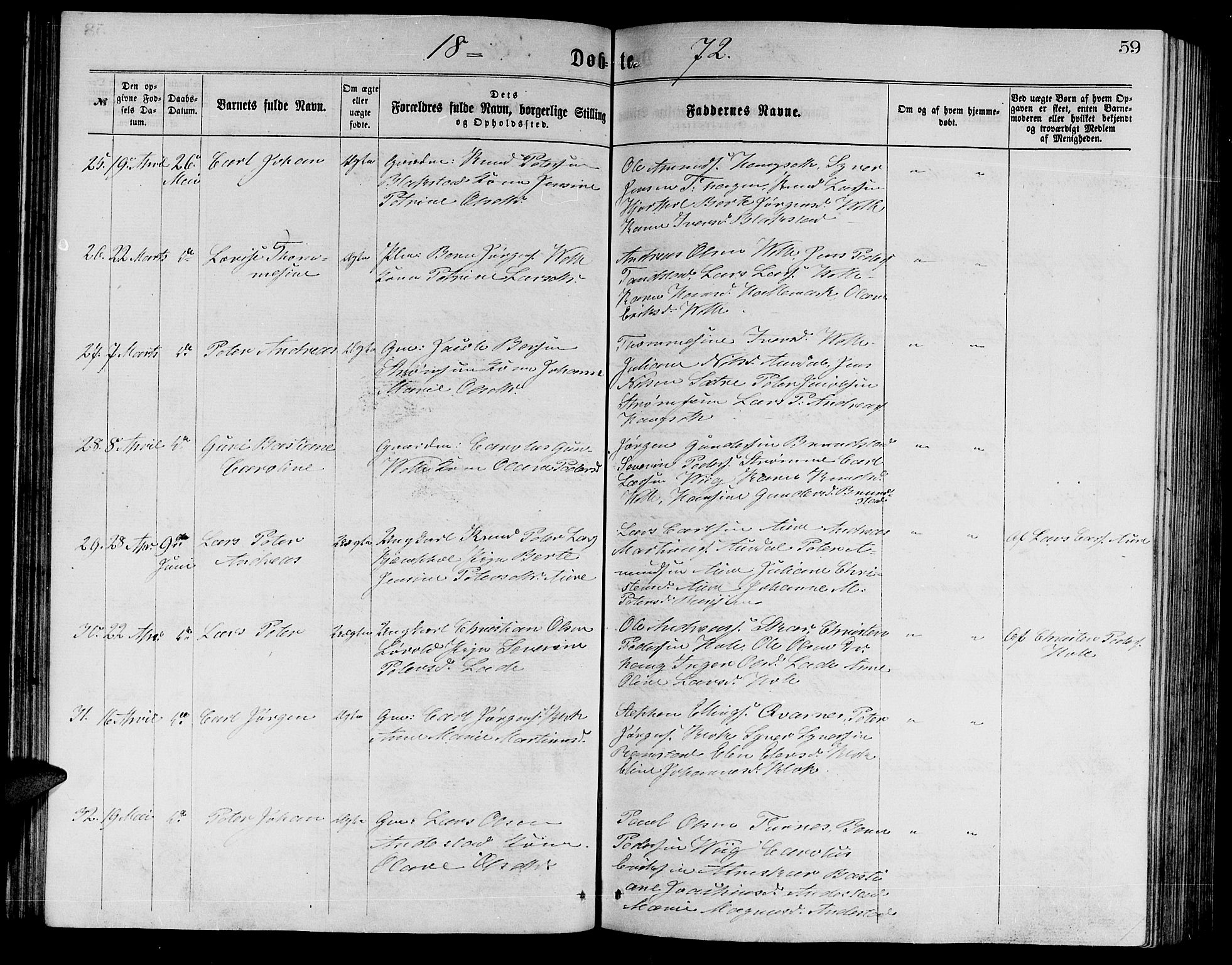 Ministerialprotokoller, klokkerbøker og fødselsregistre - Møre og Romsdal, AV/SAT-A-1454/523/L0338: Klokkerbok nr. 523C01, 1865-1877, s. 59