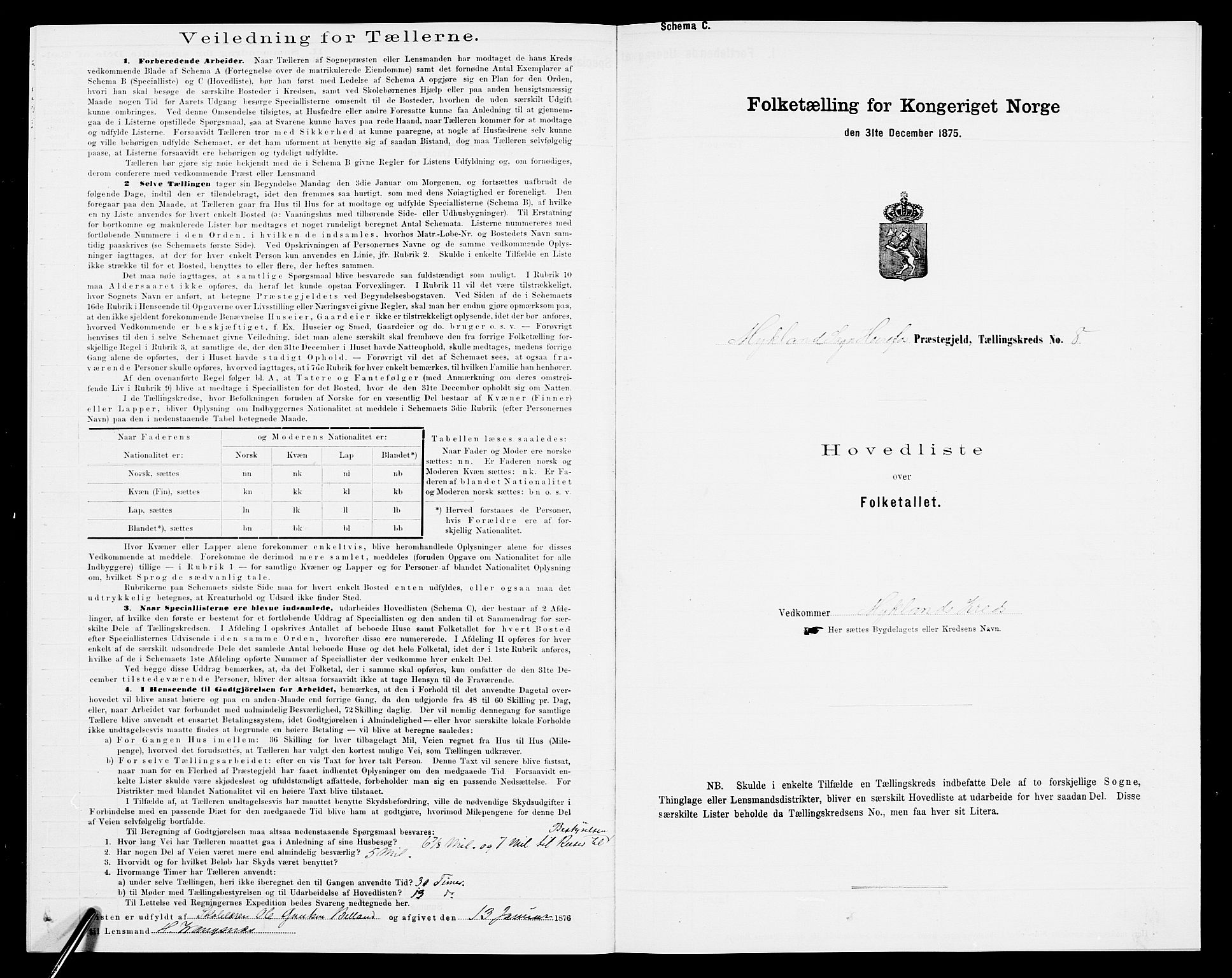 SAK, Folketelling 1875 for 0933P Herefoss prestegjeld, 1875, s. 555