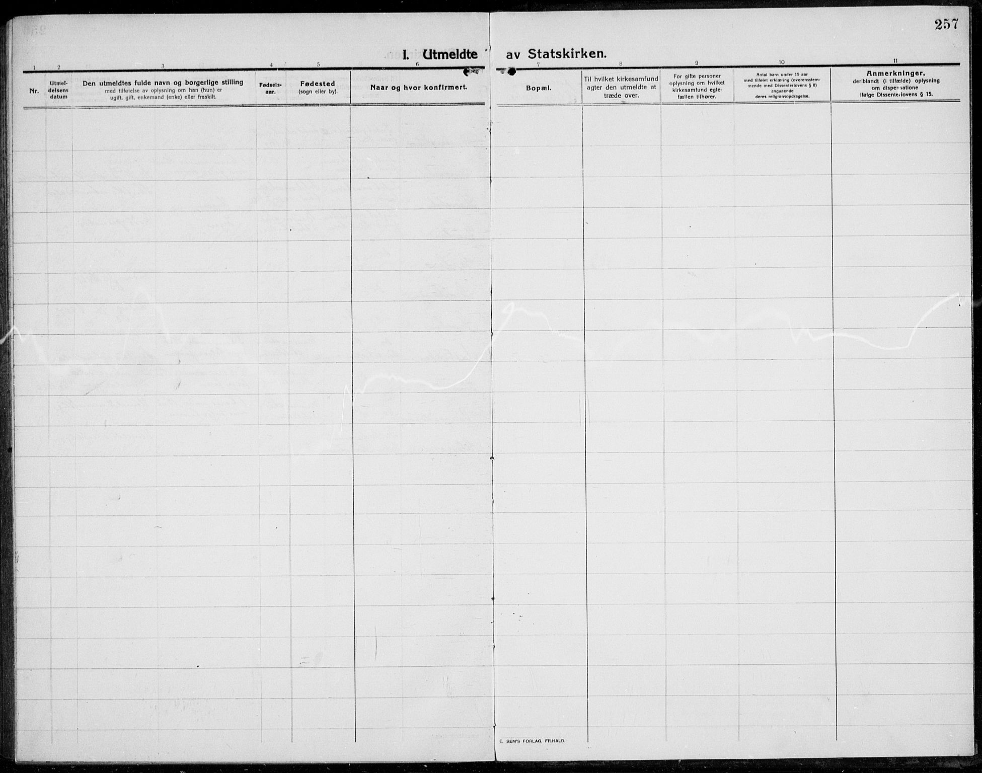 Jevnaker prestekontor, AV/SAH-PREST-116/H/Ha/Haa/L0012: Ministerialbok nr. 12, 1914-1924, s. 257