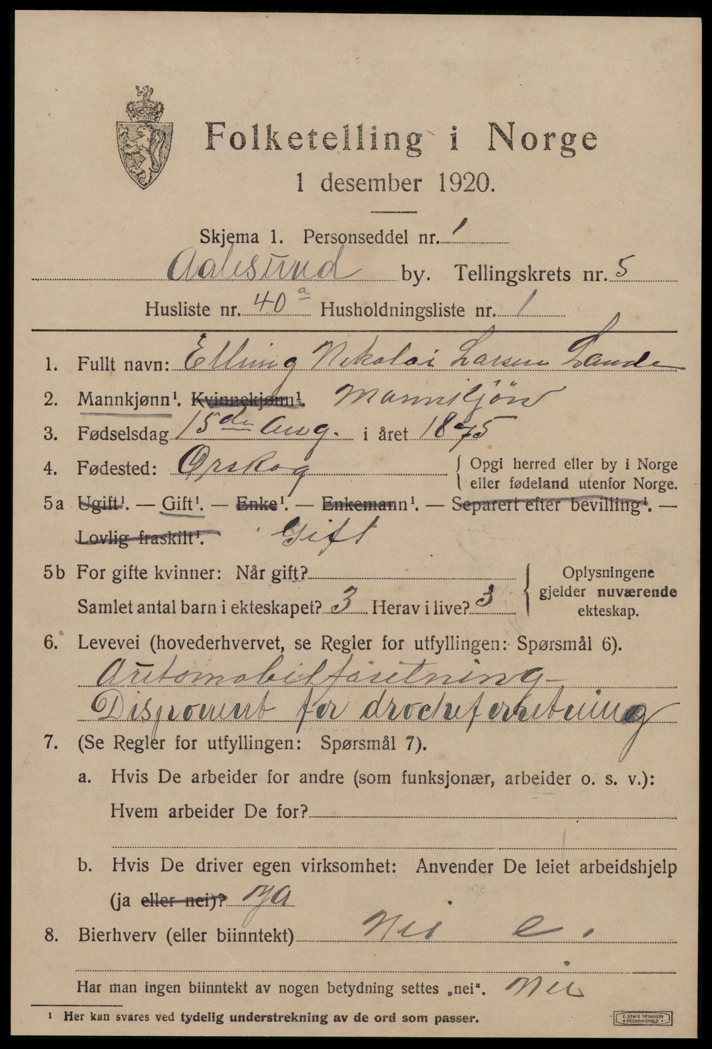 SAT, Folketelling 1920 for 1501 Ålesund kjøpstad, 1920, s. 17614