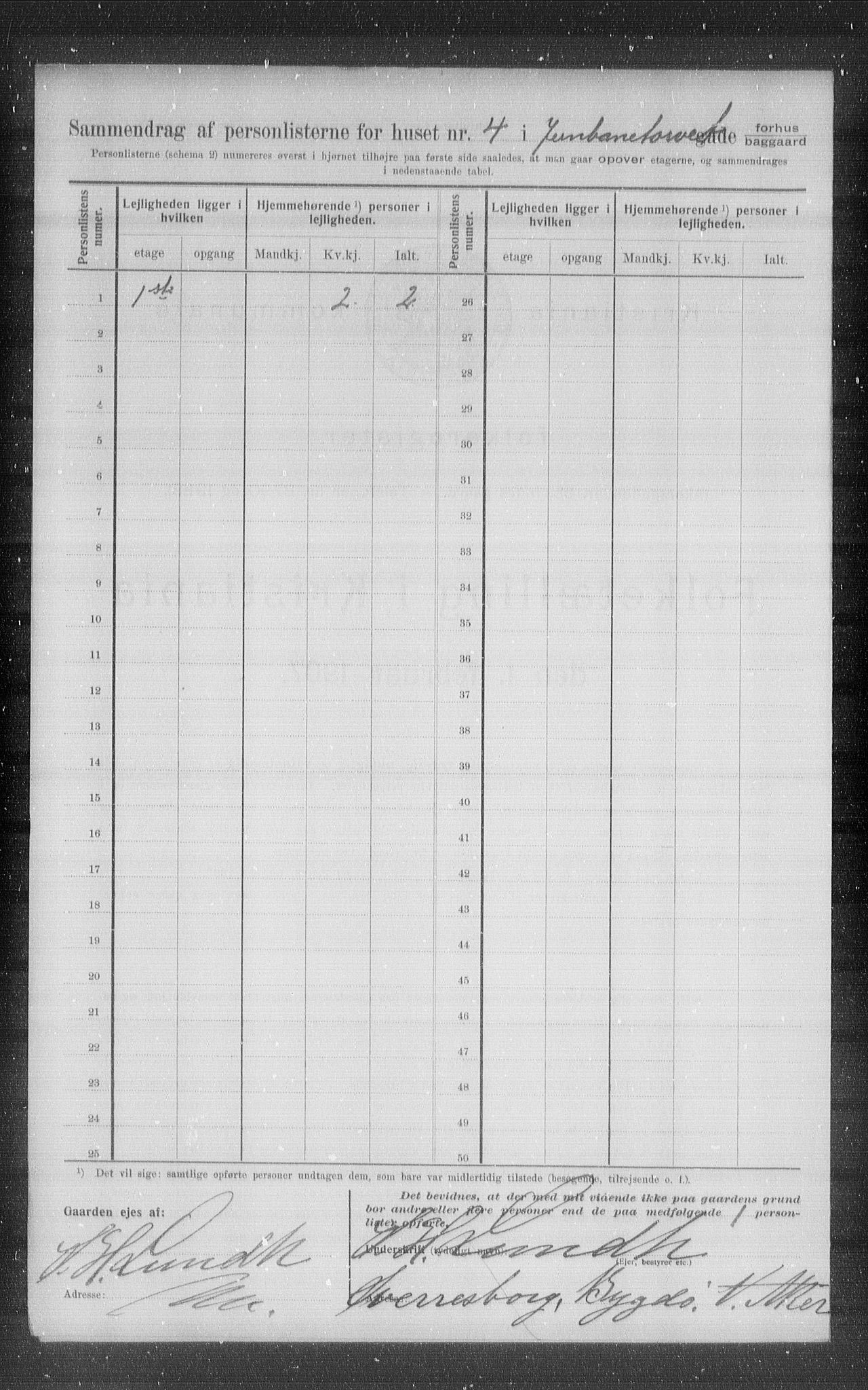 OBA, Kommunal folketelling 1.2.1907 for Kristiania kjøpstad, 1907, s. 23903