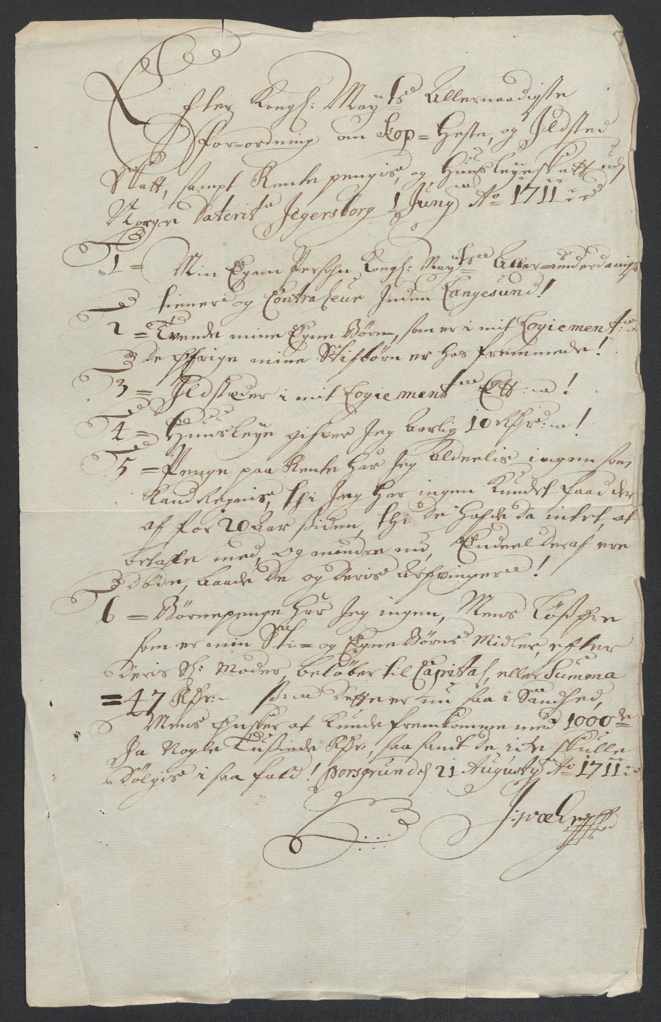 Rentekammeret inntil 1814, Reviderte regnskaper, Fogderegnskap, AV/RA-EA-4092/R36/L2120: Fogderegnskap Øvre og Nedre Telemark og Bamble, 1711, s. 175