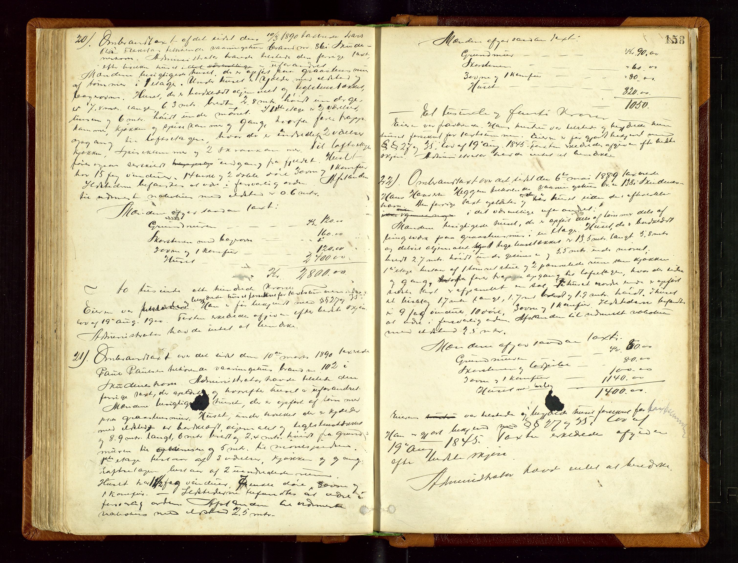Skudenes lensmannskontor, AV/SAST-A-100444/Goa/L0003: Branntakstprotokoll, 1879-1903, s. 157b-158a