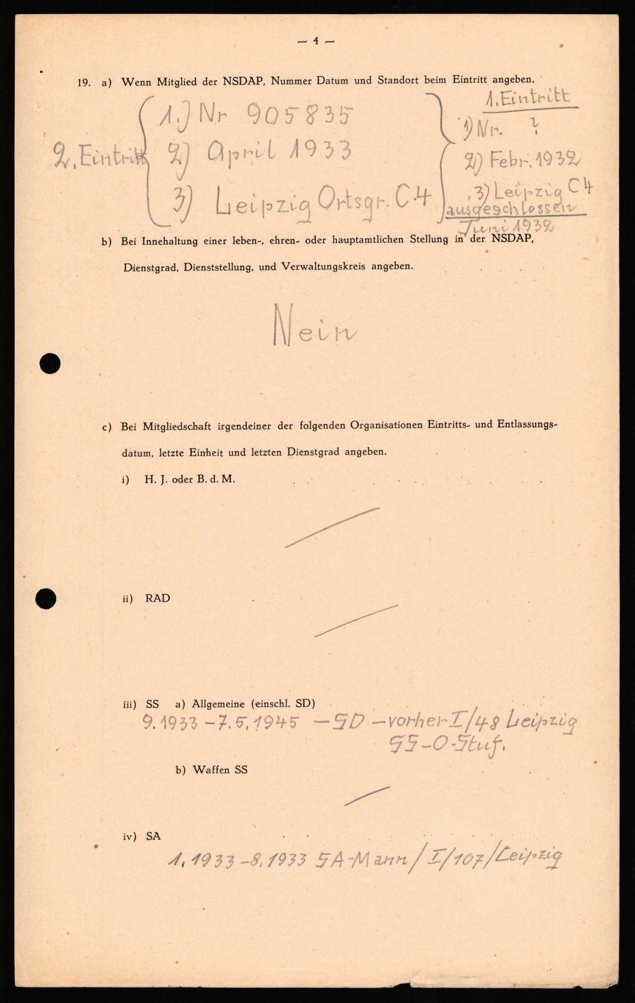 Forsvaret, Forsvarets overkommando II, AV/RA-RAFA-3915/D/Db/L0022: CI Questionaires. Tyske okkupasjonsstyrker i Norge. Tyskere., 1945-1946, s. 166