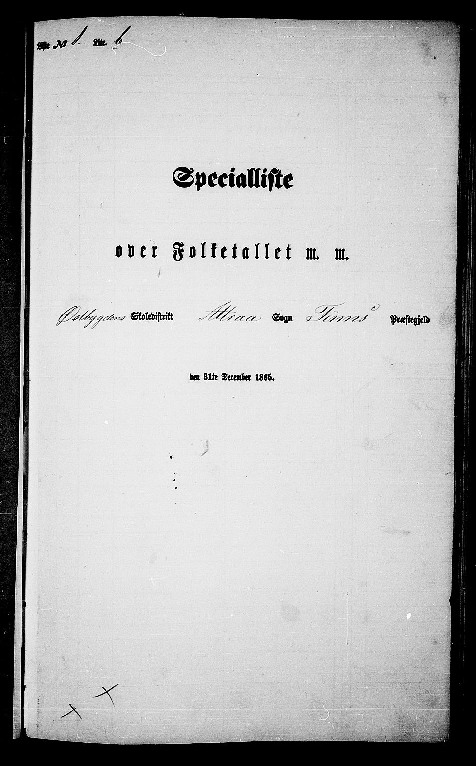 RA, Folketelling 1865 for 0826P Tinn prestegjeld, 1865, s. 21
