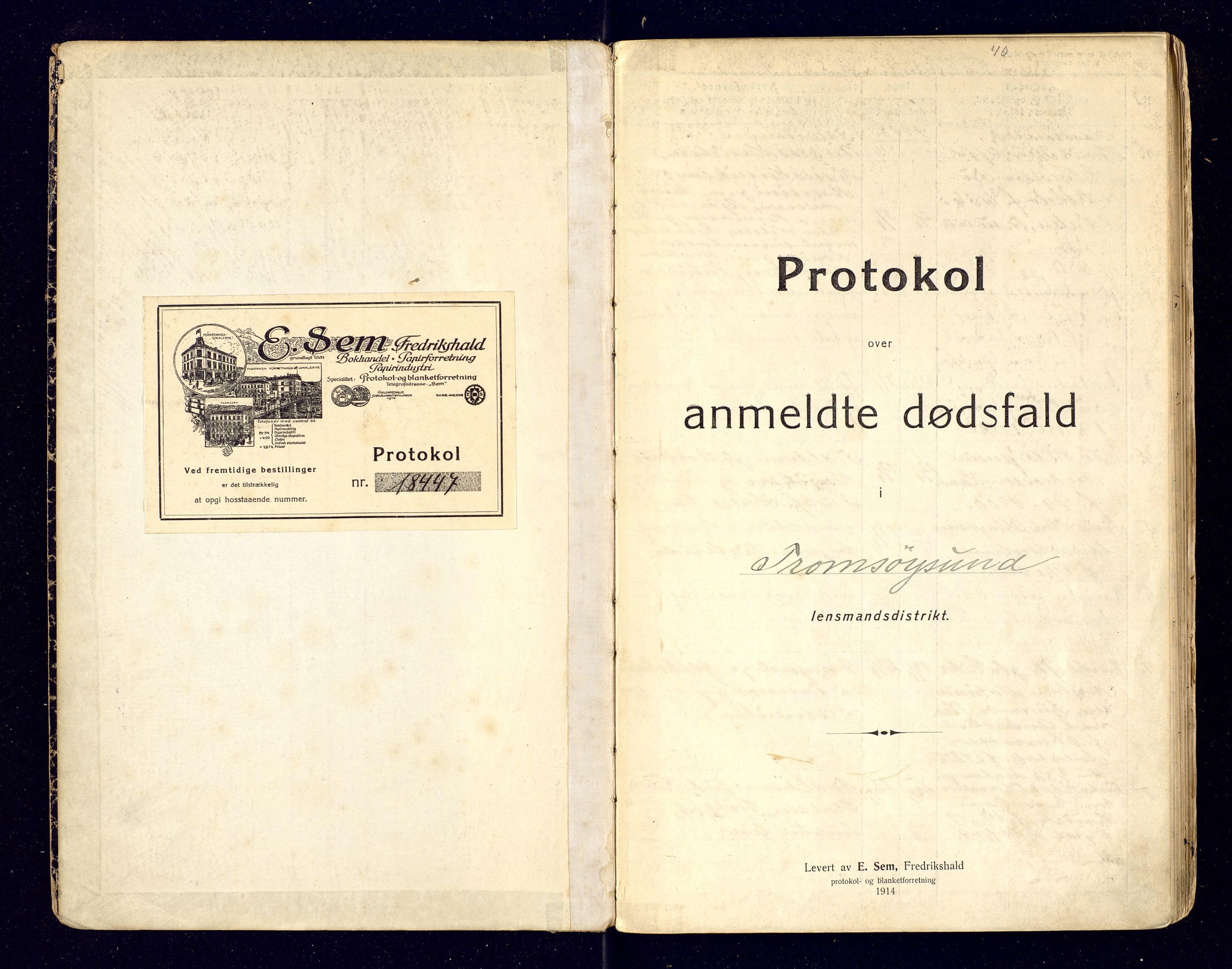 Tromsøysund lensmannskontor, AV/SATØ-SATØ-12/F/Fh/Fha/L0573: Dødsfallsprotokoller, 1918-1927