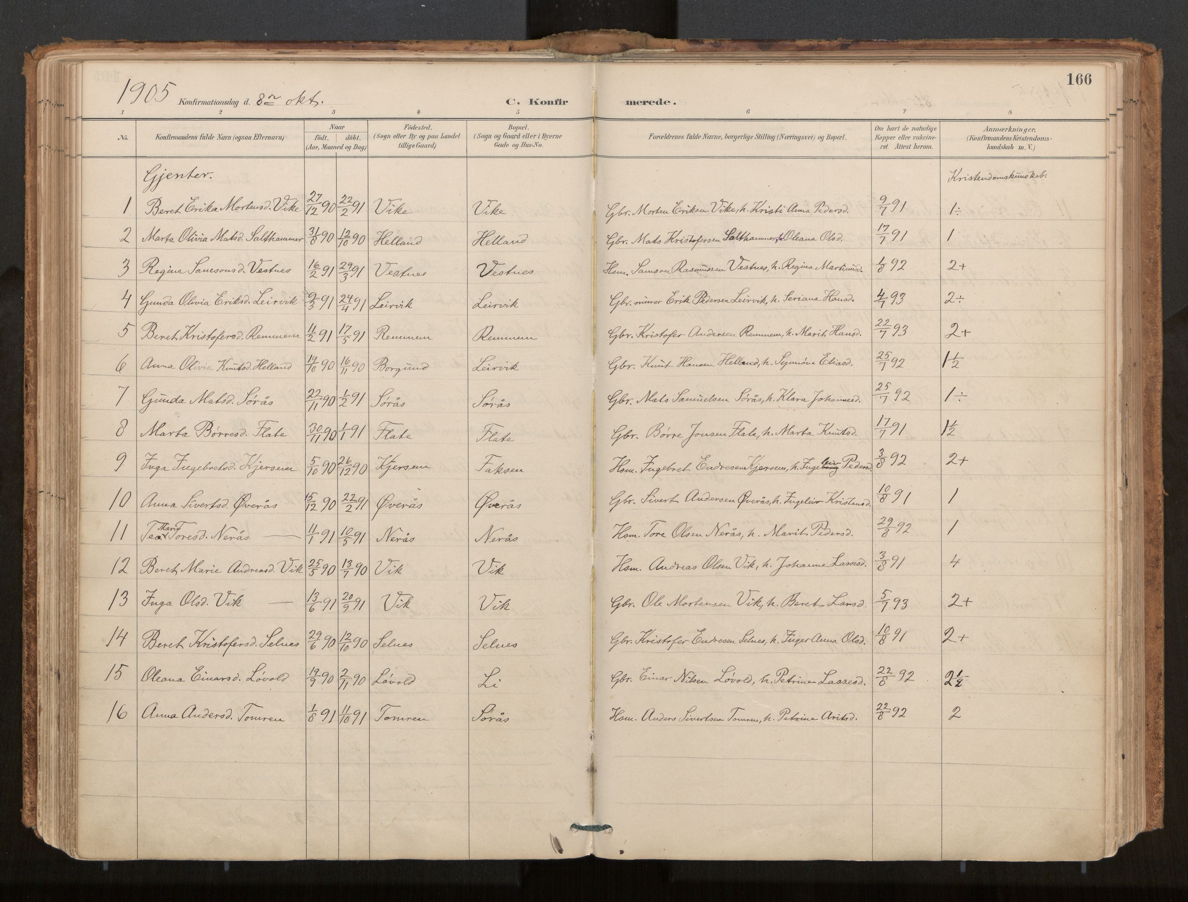 Ministerialprotokoller, klokkerbøker og fødselsregistre - Møre og Romsdal, AV/SAT-A-1454/539/L0531: Ministerialbok nr. 539A04, 1887-1913, s. 166