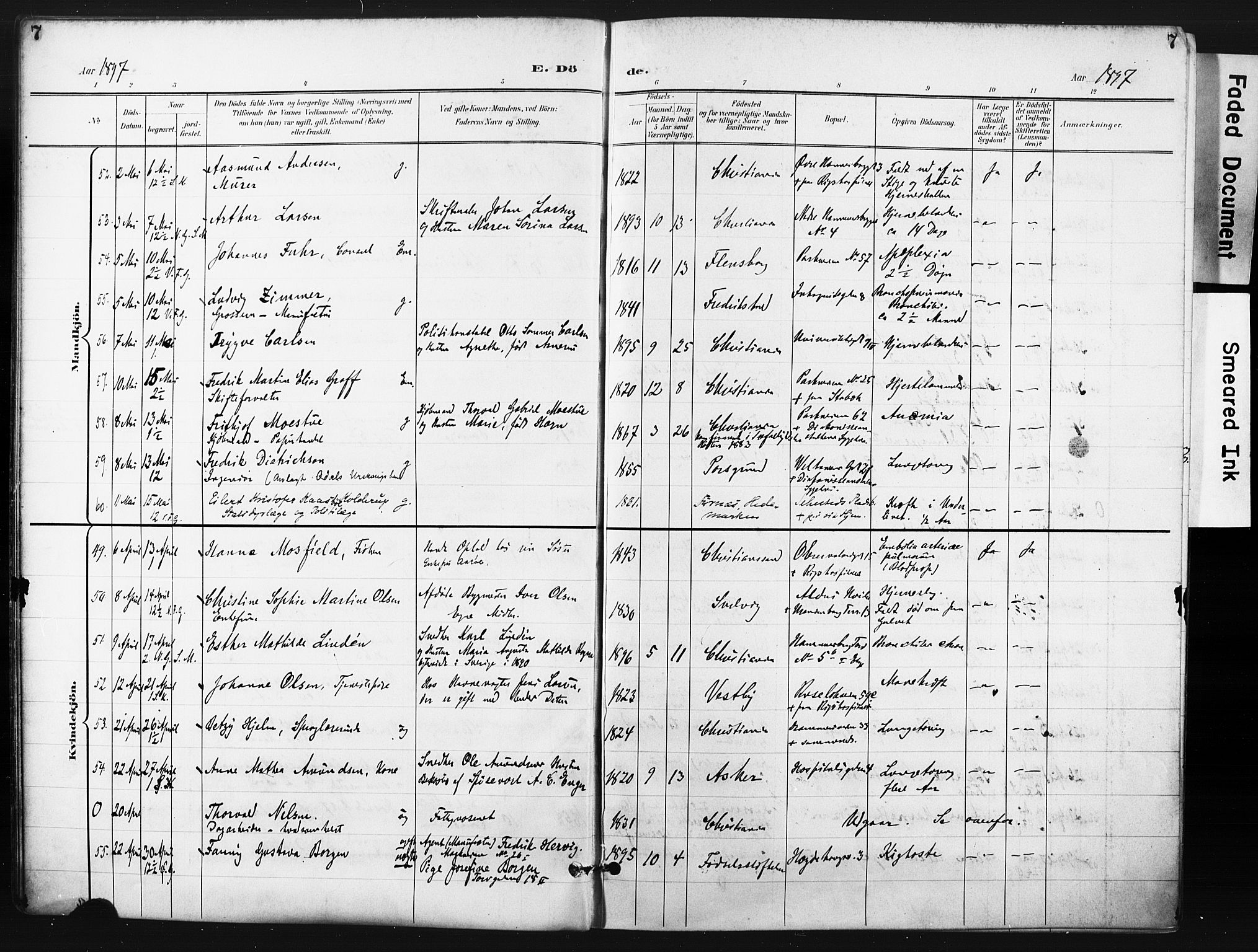 Trefoldighet prestekontor Kirkebøker, AV/SAO-A-10882/F/Fd/L0004: Ministerialbok nr. IV 4, 1897-1912, s. 7