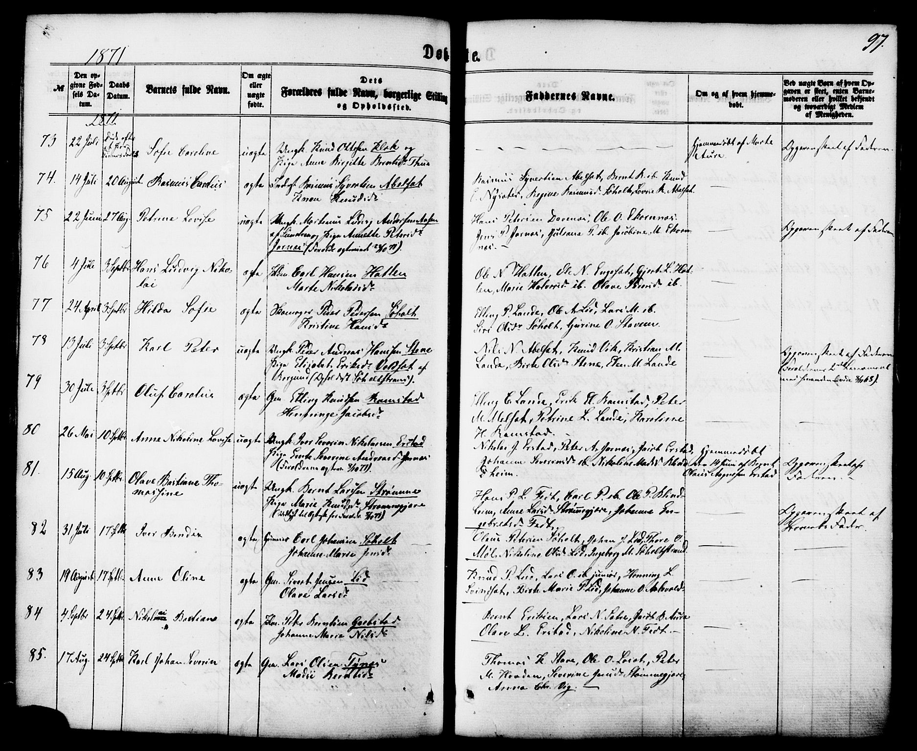 Ministerialprotokoller, klokkerbøker og fødselsregistre - Møre og Romsdal, AV/SAT-A-1454/522/L0314: Ministerialbok nr. 522A09, 1863-1877, s. 97