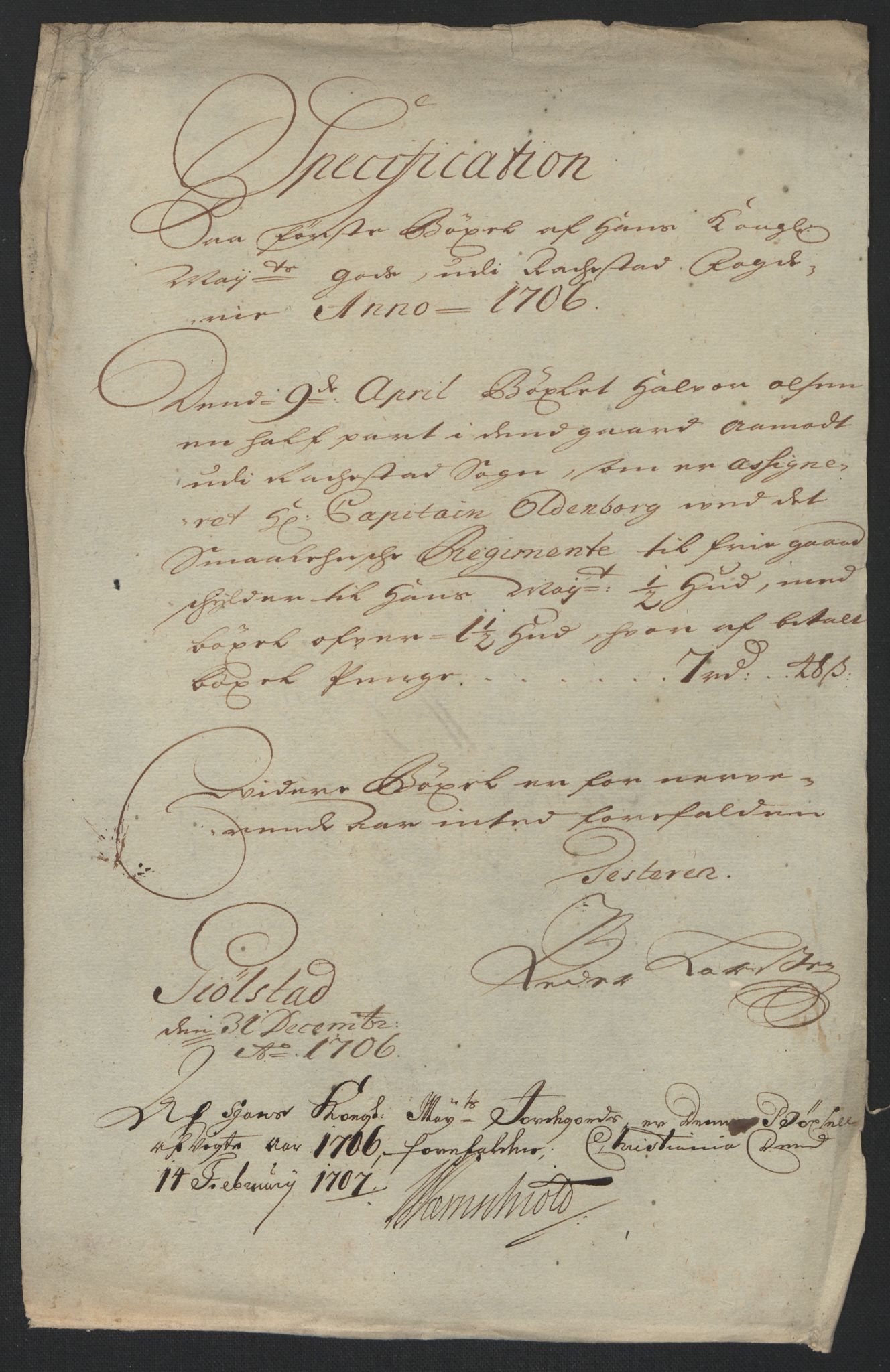 Rentekammeret inntil 1814, Reviderte regnskaper, Fogderegnskap, RA/EA-4092/R07/L0298: Fogderegnskap Rakkestad, Heggen og Frøland, 1706, s. 130