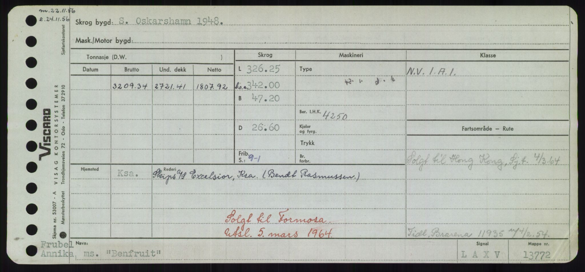 Sjøfartsdirektoratet med forløpere, Skipsmålingen, RA/S-1627/H/Hd/L0003: Fartøy, B-Bev, s. 609