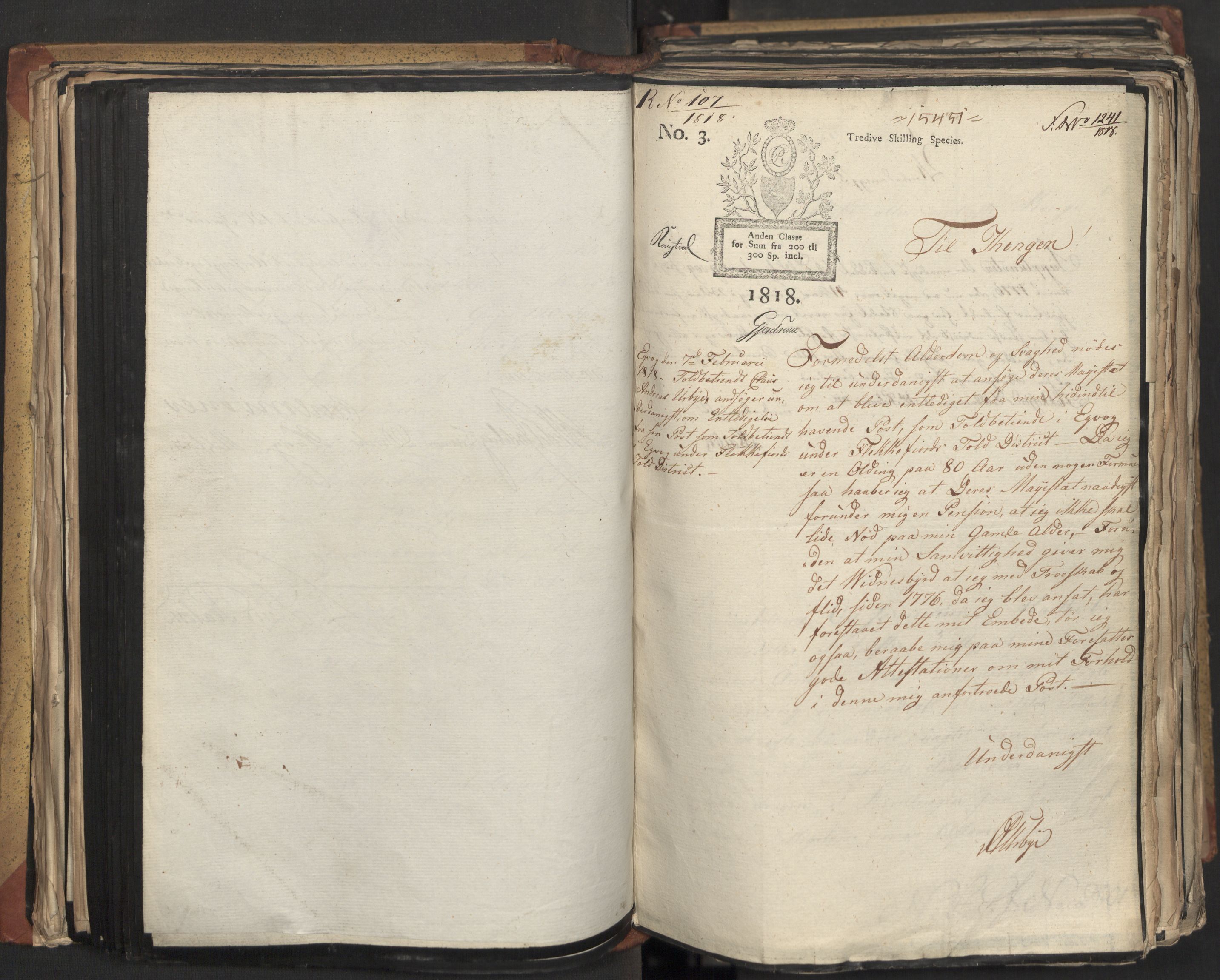 Statsrådsavdelingen i Stockholm, AV/RA-S-1003/D/Da/L0013: Regjeringsinnstillinger nr. 2761-2889, 1818, s. 177