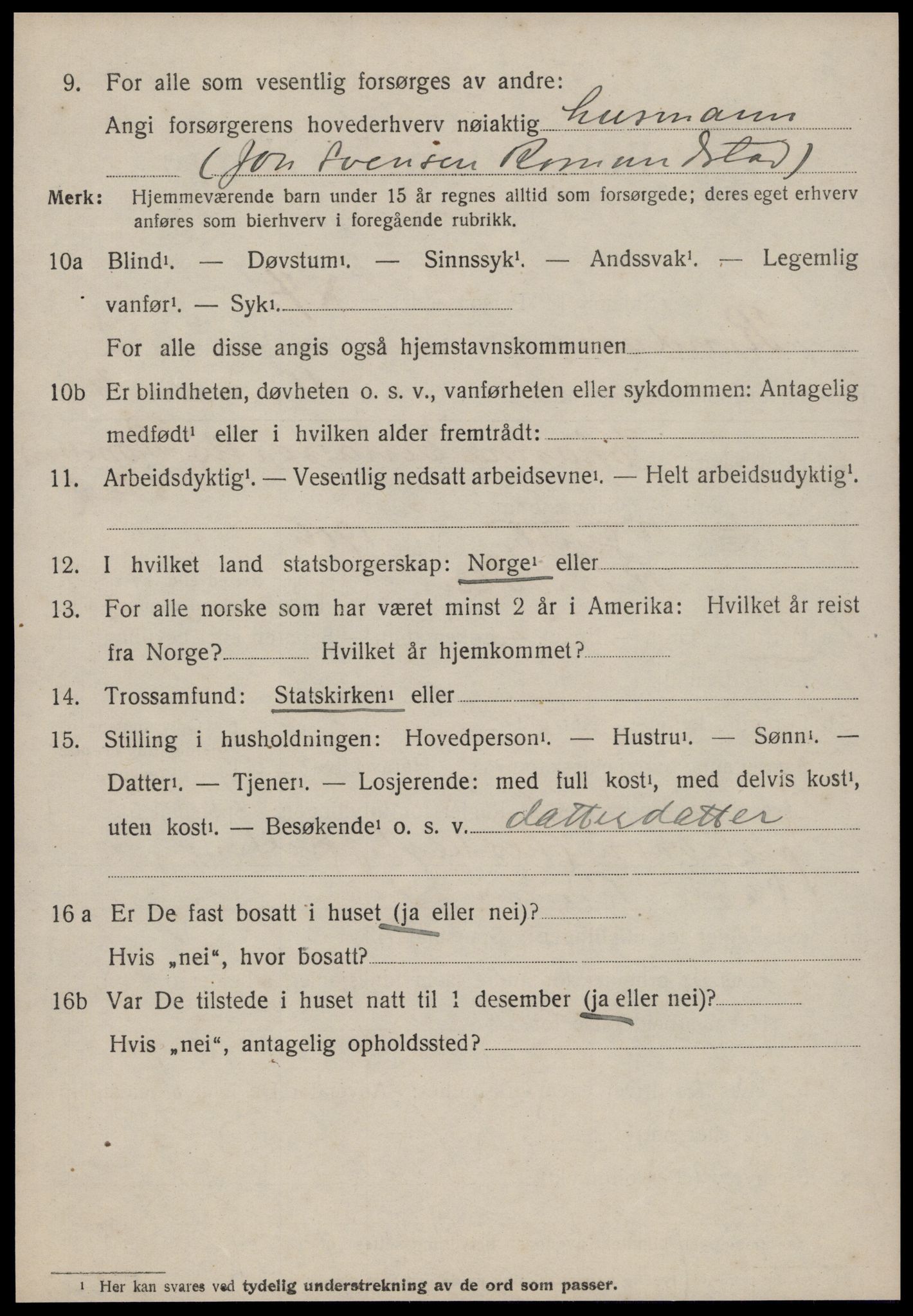 SAT, Folketelling 1920 for 1567 Rindal herred, 1920, s. 1291
