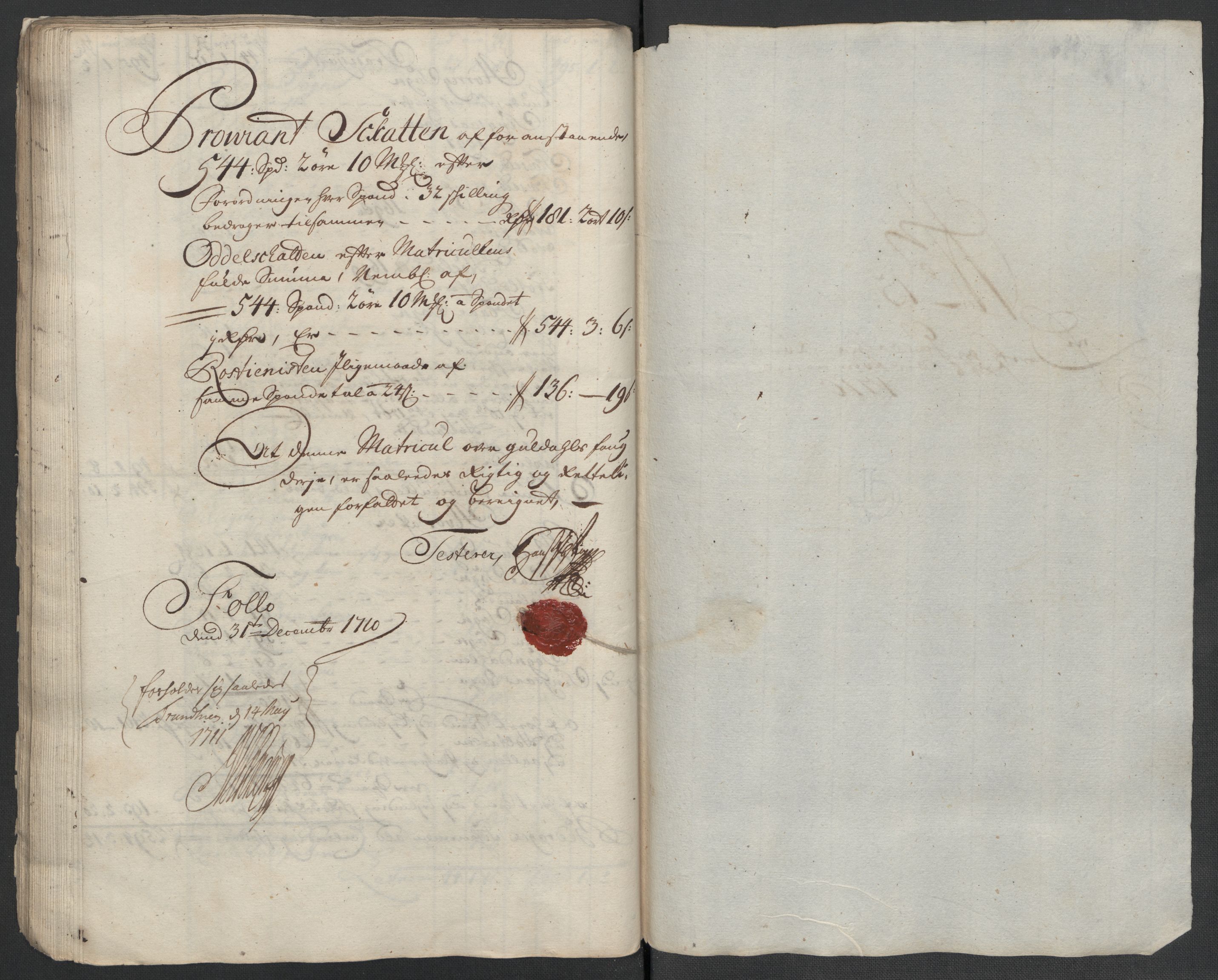 Rentekammeret inntil 1814, Reviderte regnskaper, Fogderegnskap, AV/RA-EA-4092/R60/L3960: Fogderegnskap Orkdal og Gauldal, 1710, s. 249