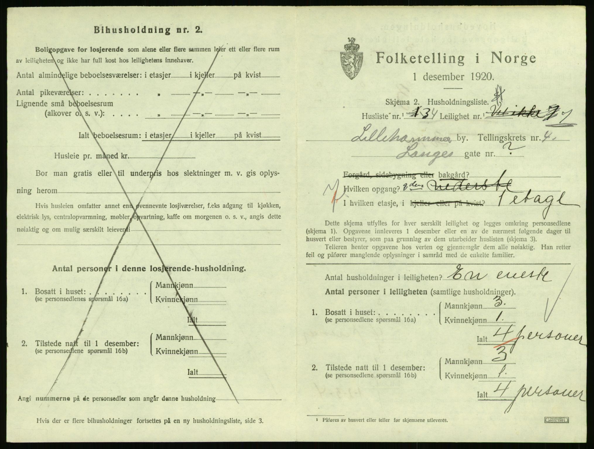 SAH, Folketelling 1920 for 0501 Lillehammer kjøpstad, 1920, s. 1948
