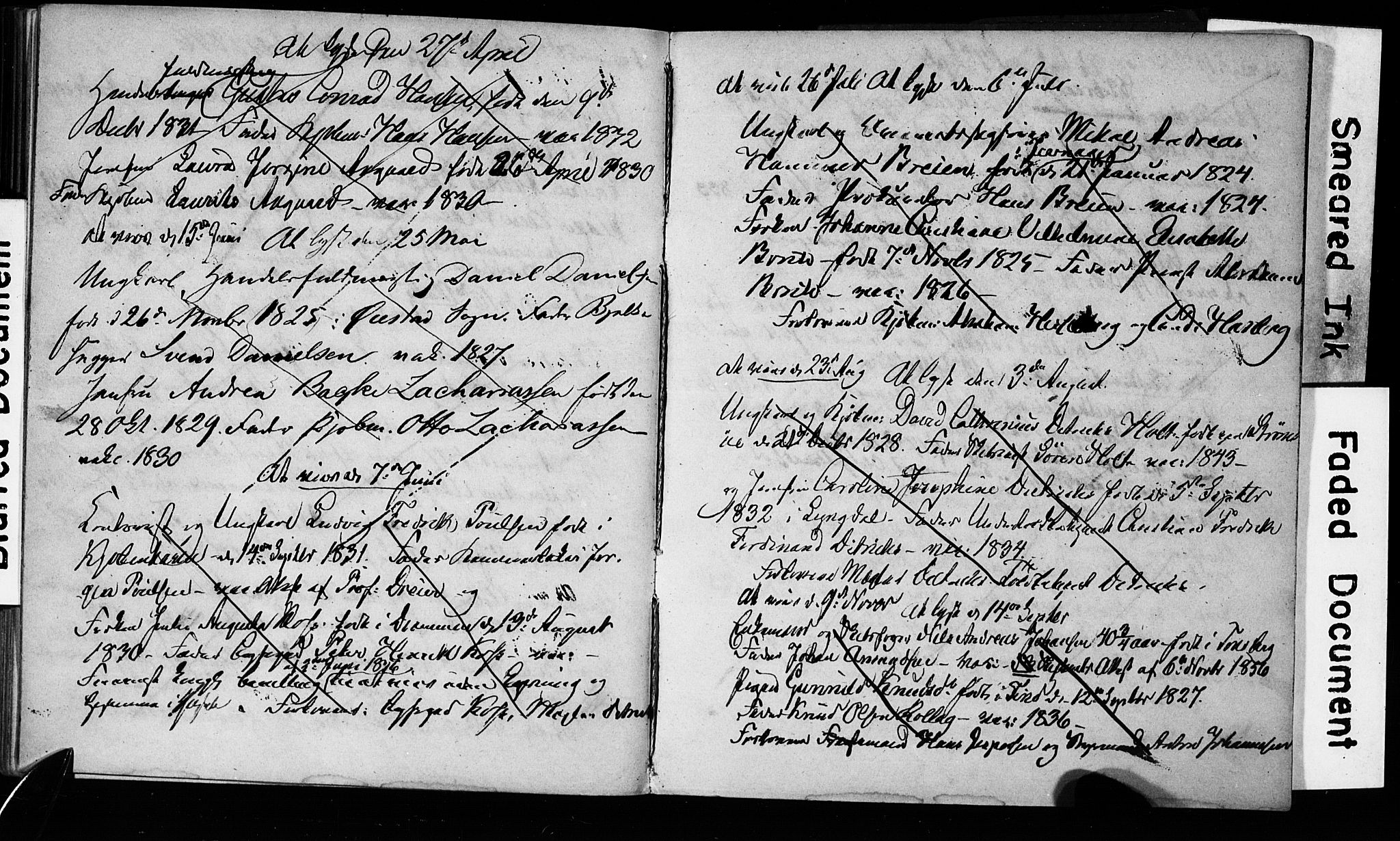 Tønsberg kirkebøker, AV/SAKO-A-330/H/Ha/L0001: Lysningsprotokoll nr. 1, 1849-1856
