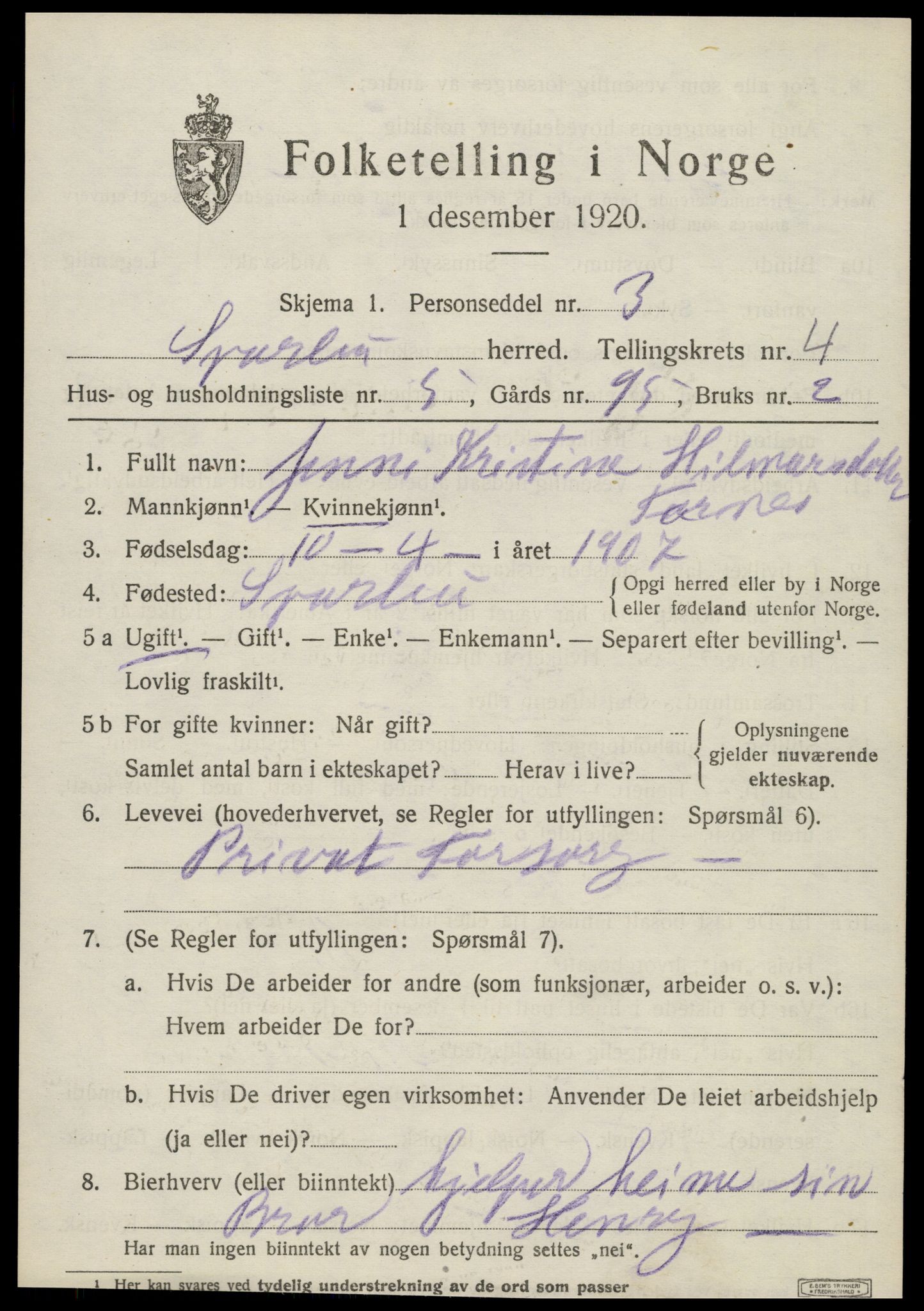 SAT, Folketelling 1920 for 1731 Sparbu herred, 1920, s. 5221