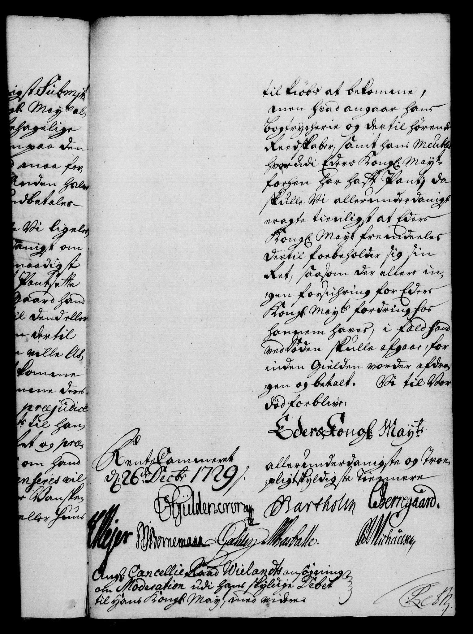 Rentekammeret, Kammerkanselliet, AV/RA-EA-3111/G/Gf/Gfa/L0012: Norsk relasjons- og resolusjonsprotokoll (merket RK 52.12), 1729, s. 1033