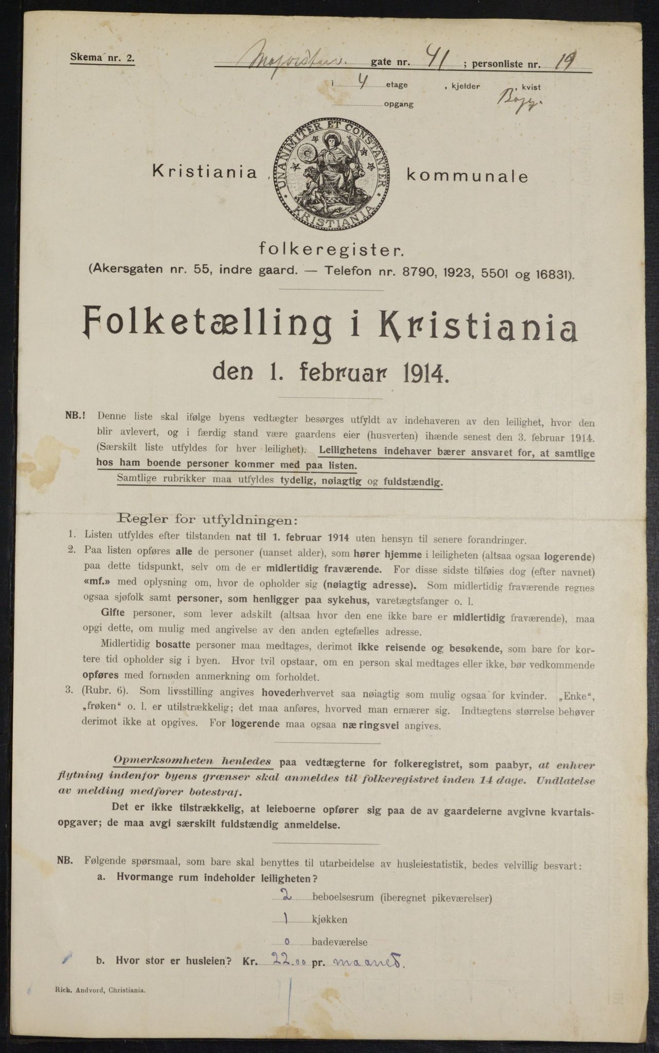 OBA, Kommunal folketelling 1.2.1914 for Kristiania, 1914, s. 59967