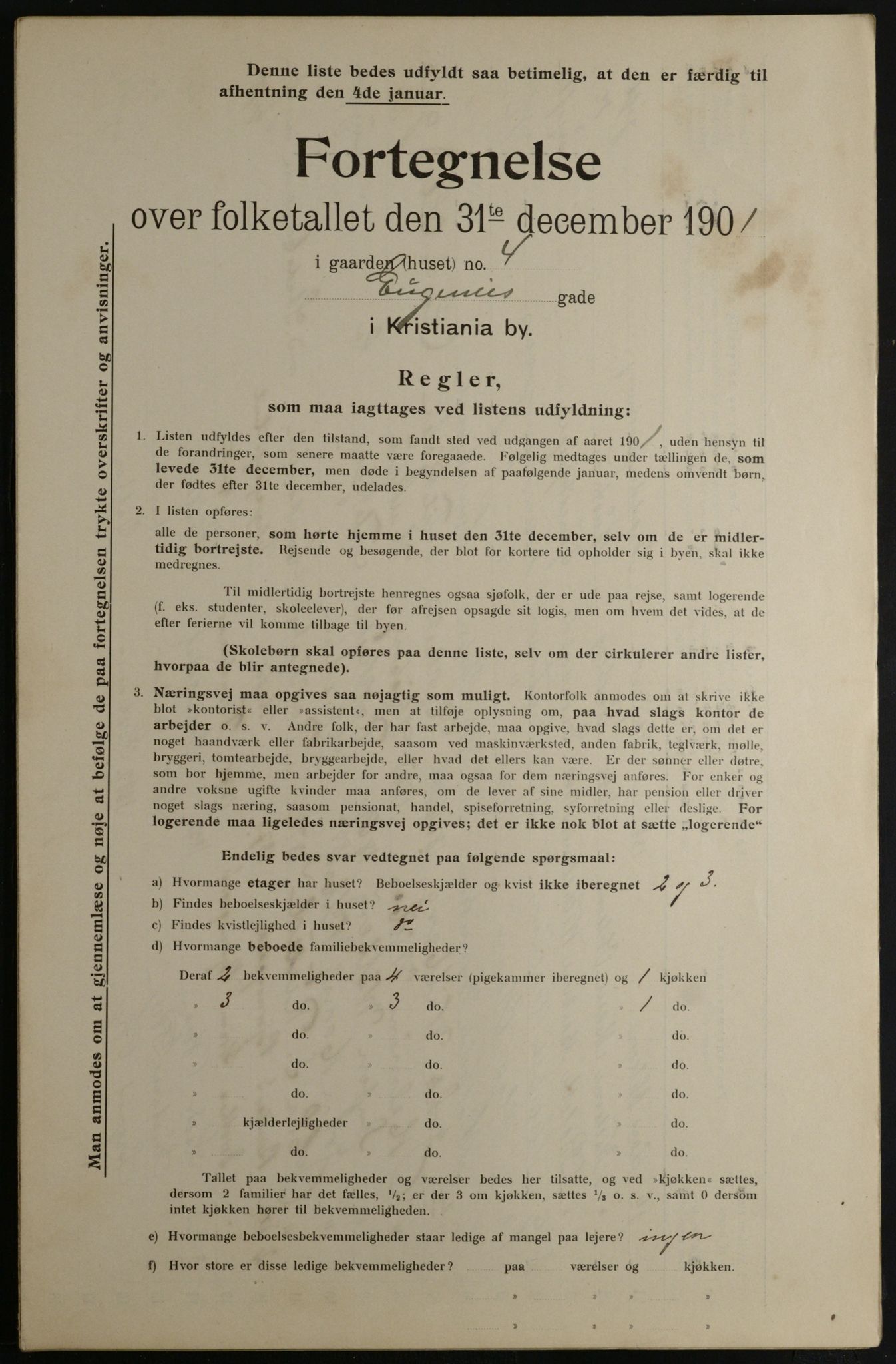 OBA, Kommunal folketelling 31.12.1901 for Kristiania kjøpstad, 1901, s. 3659