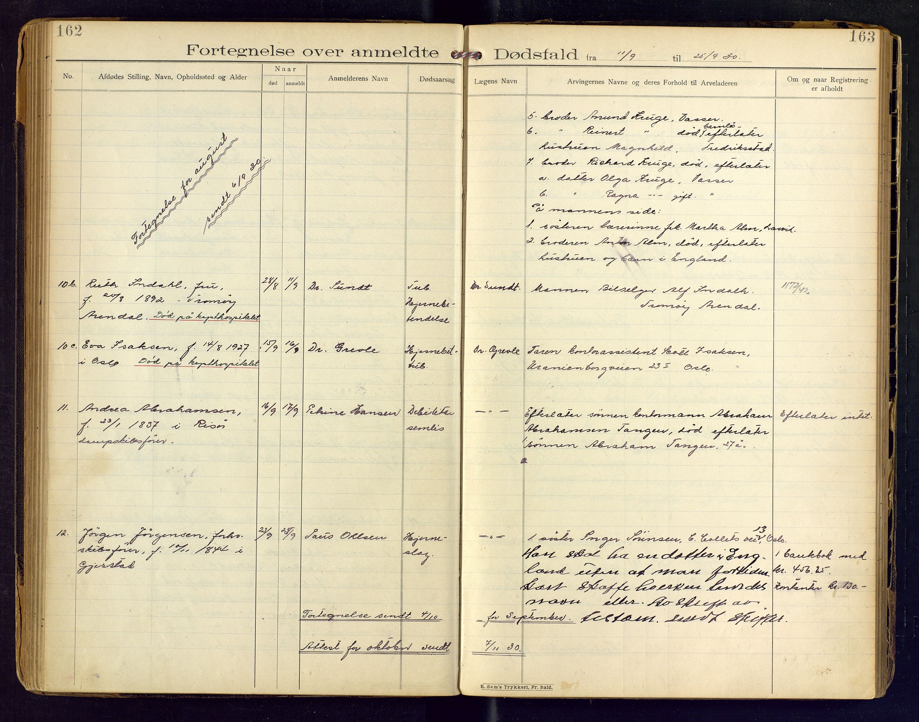 Stavern lensmannskontor, AV/SAKO-A-549/H/Ha/L0001: Dødsfallsprotokoll, 1901-1944, s. 162-163