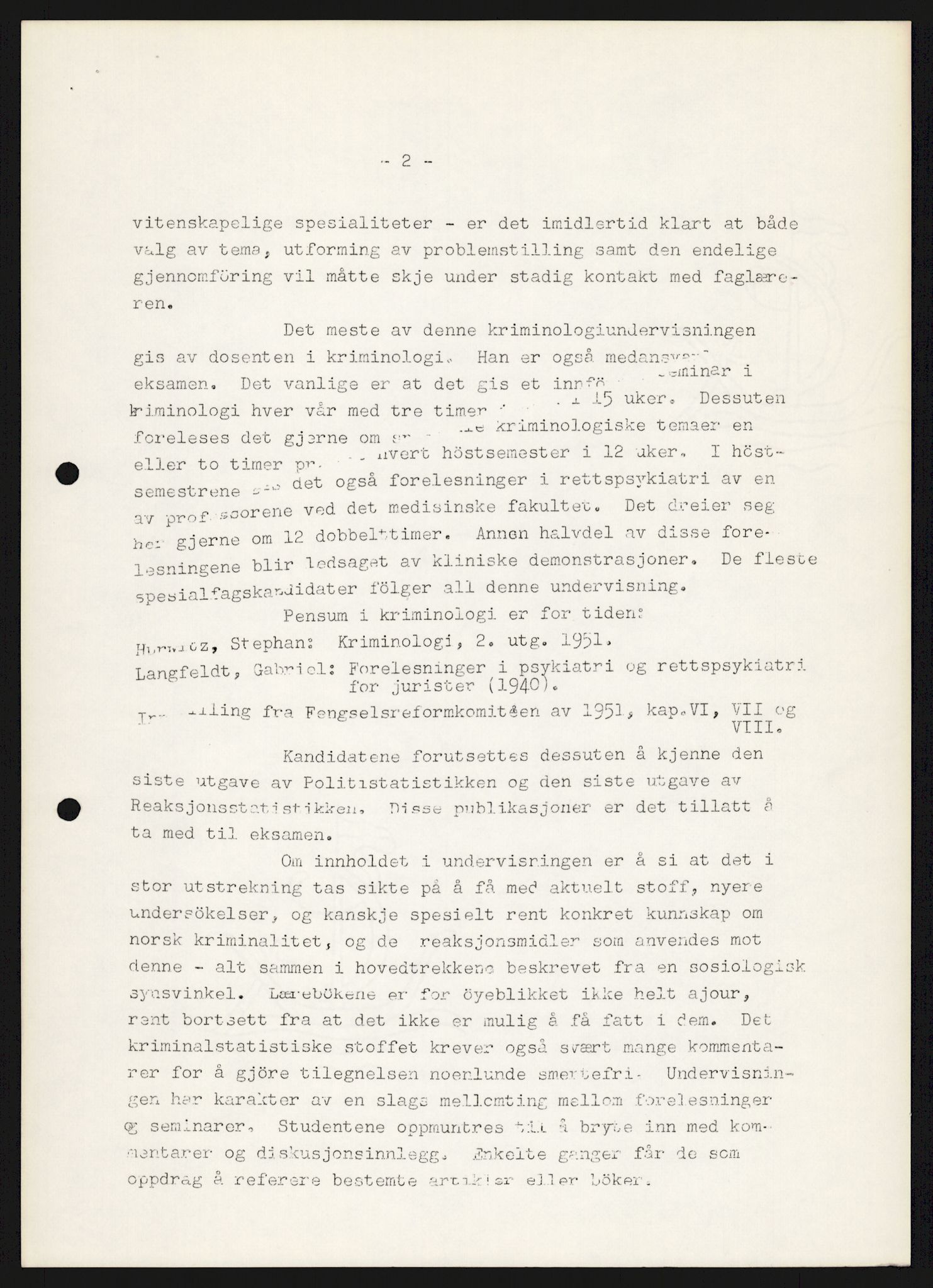 Justisdepartementet, Nordisk samarbeidsråd for kriminologi, AV/RA-S-1164/D/Da/L0001: A Rådets virksomhet, 1961-1974, s. 1188